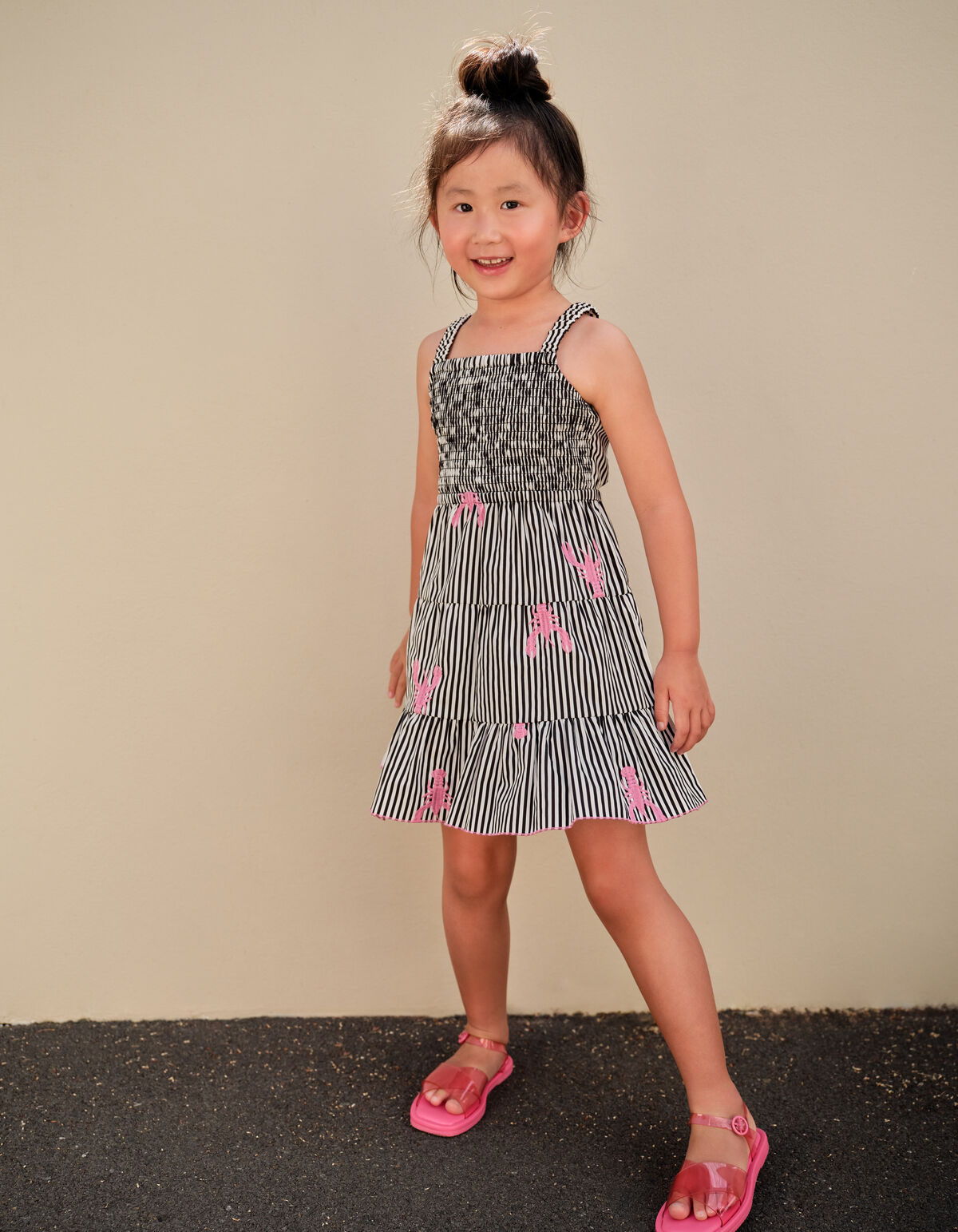 Gestreiftes Hummerkleid Schwarz SHOEBY GIRLS