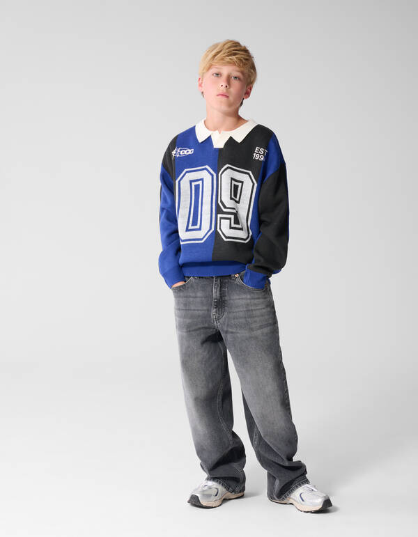 Sportlicher Strickpullover Dunkelblau SHOEBY BOYS
