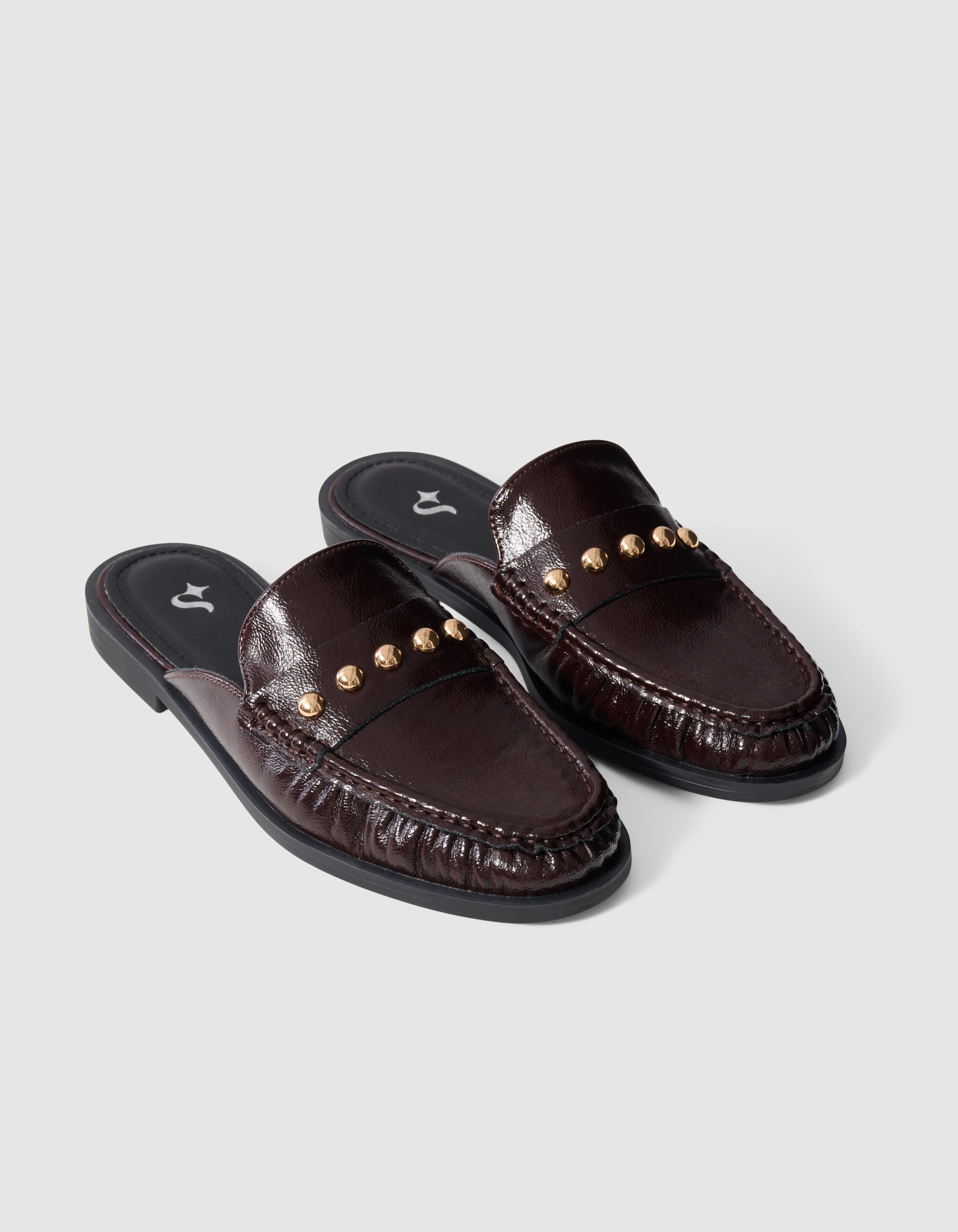 Dunkelroter Loafer mit Nieten SHOEBY SHOES