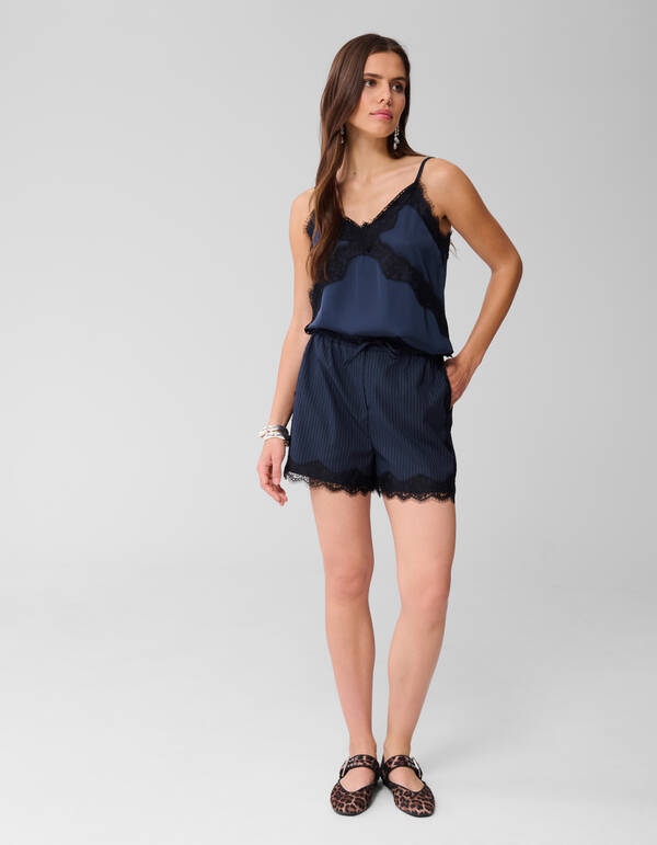 Spitzenoberteil Dunkelblau SHOEBY WOMEN