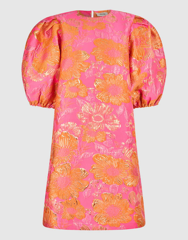 Jacquard-Blumen-Minikleid Rosa SHOEBY WOMEN