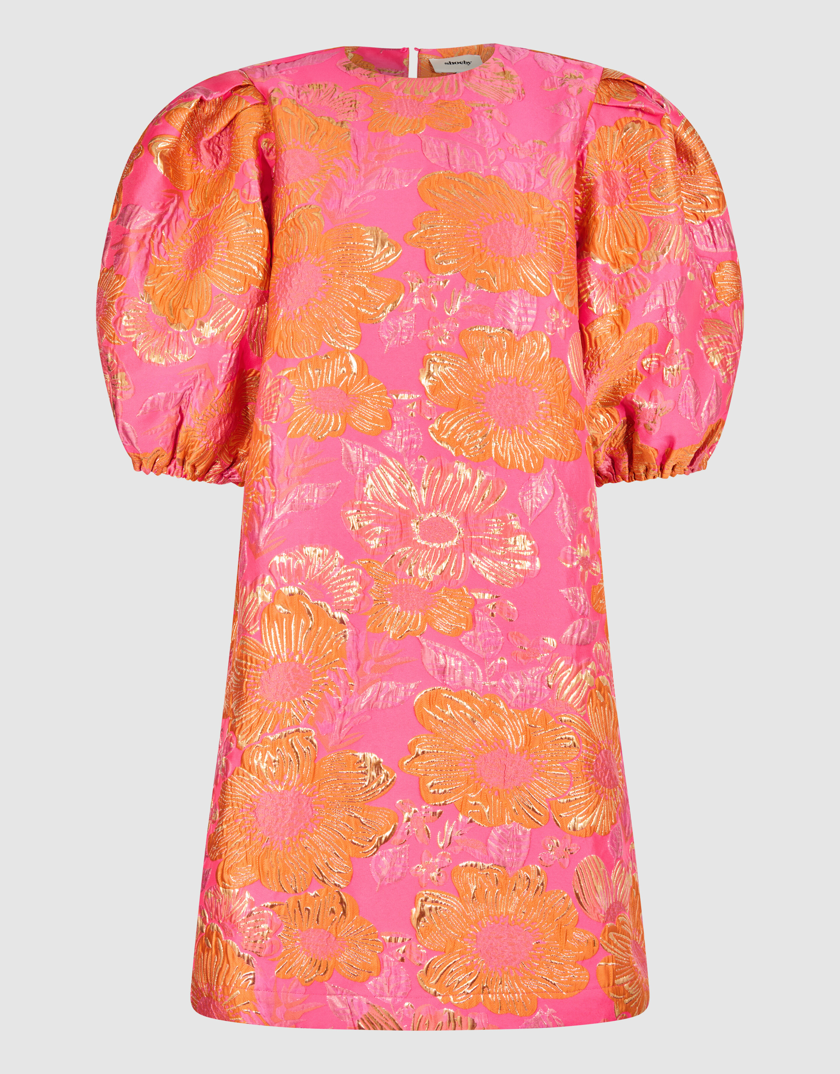 Jacquard-Blumen-Minikleid Rosa SHOEBY WOMEN