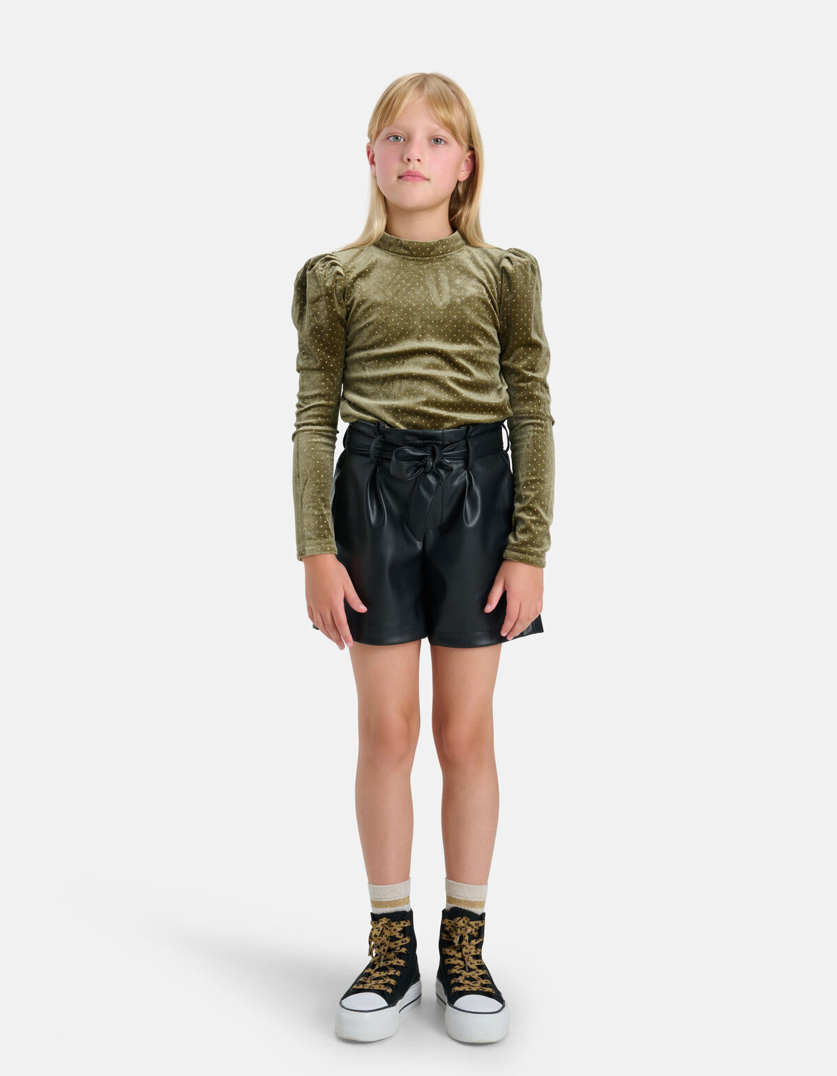 Dunkelgrünes Glitzer-Top SHOEBY GIRLS