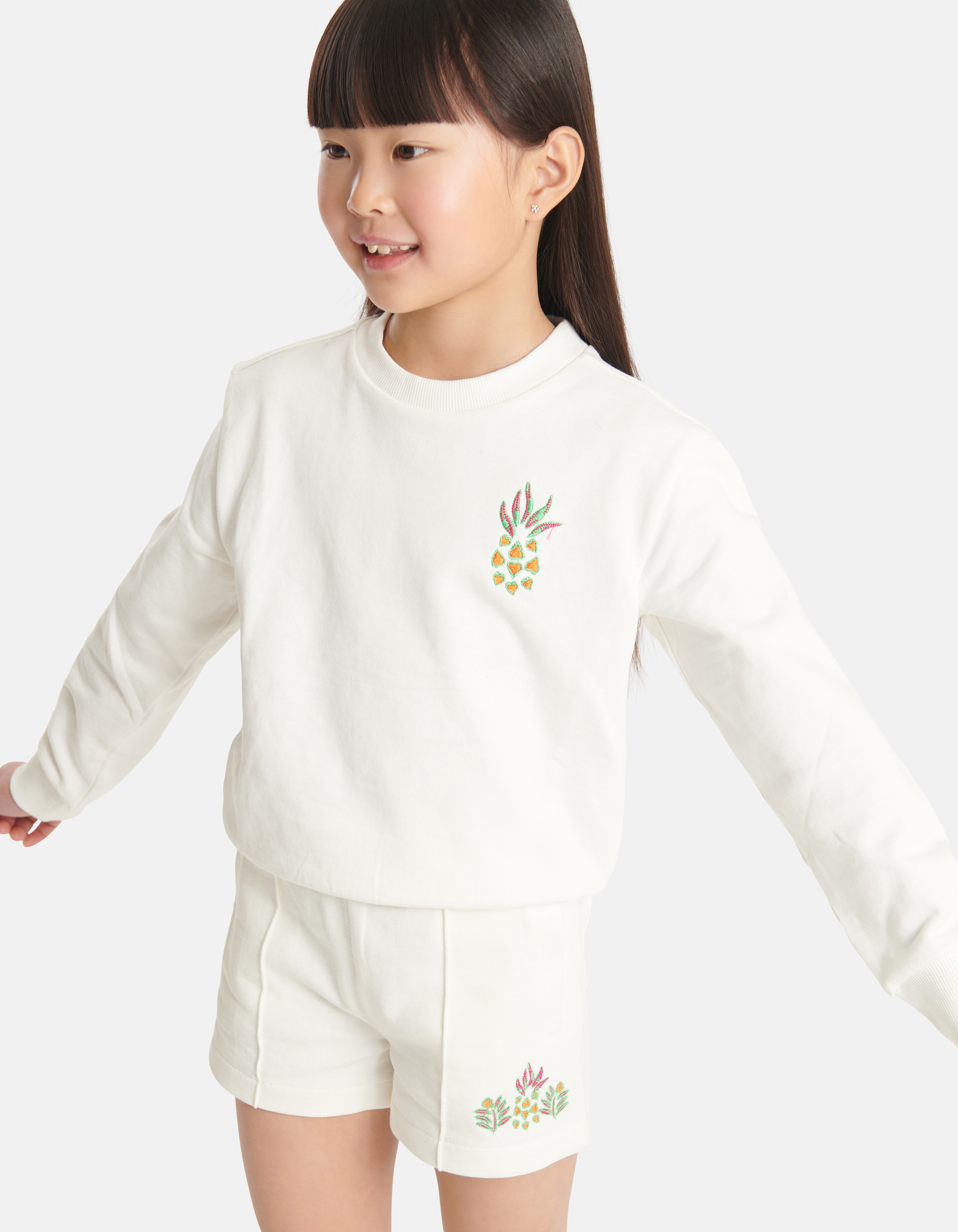 Bestickte Shorts Off White SHOEBY GIRLS