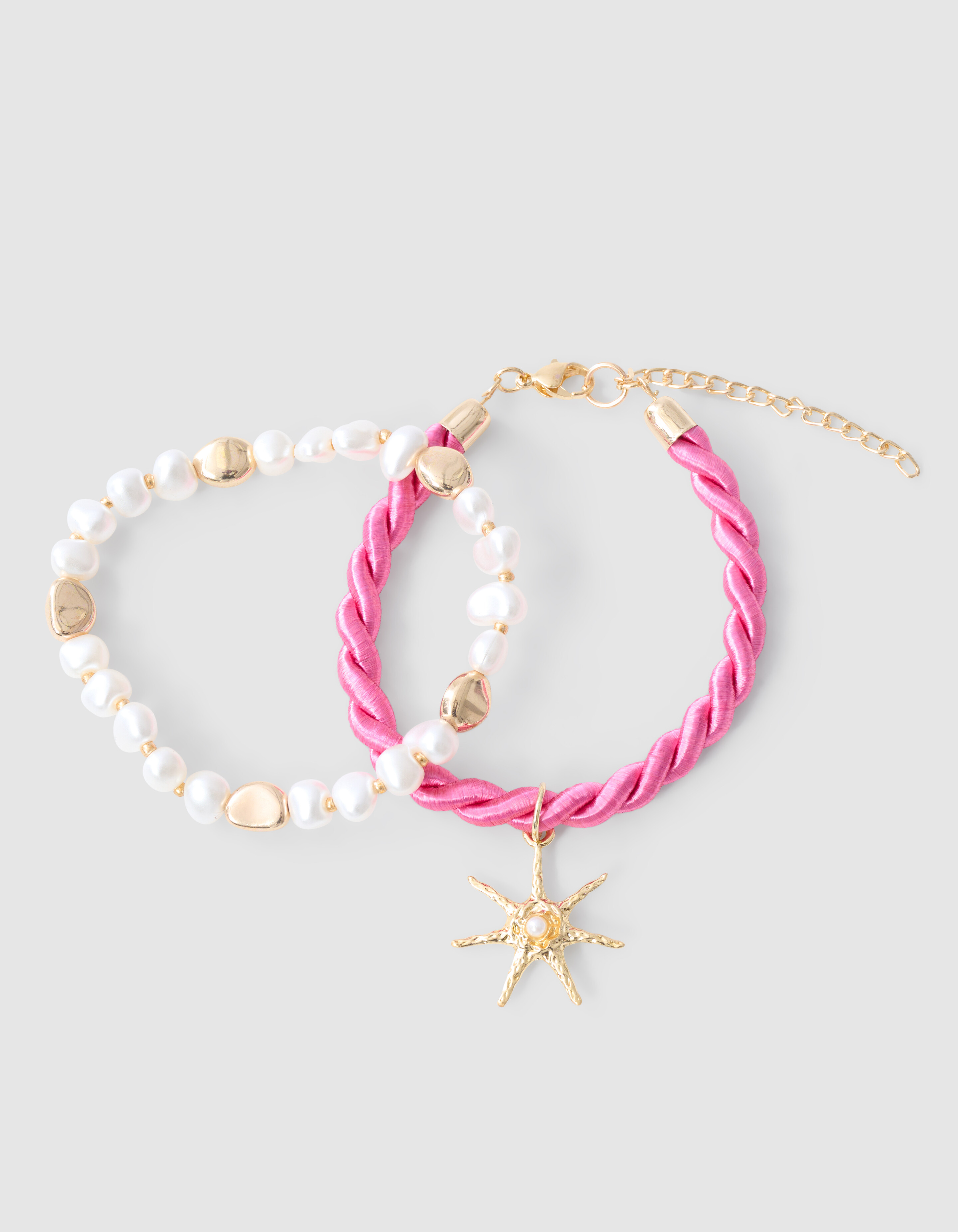 Gedrehte Armbänder Set Orange SHOEBY ACCESSOIRES