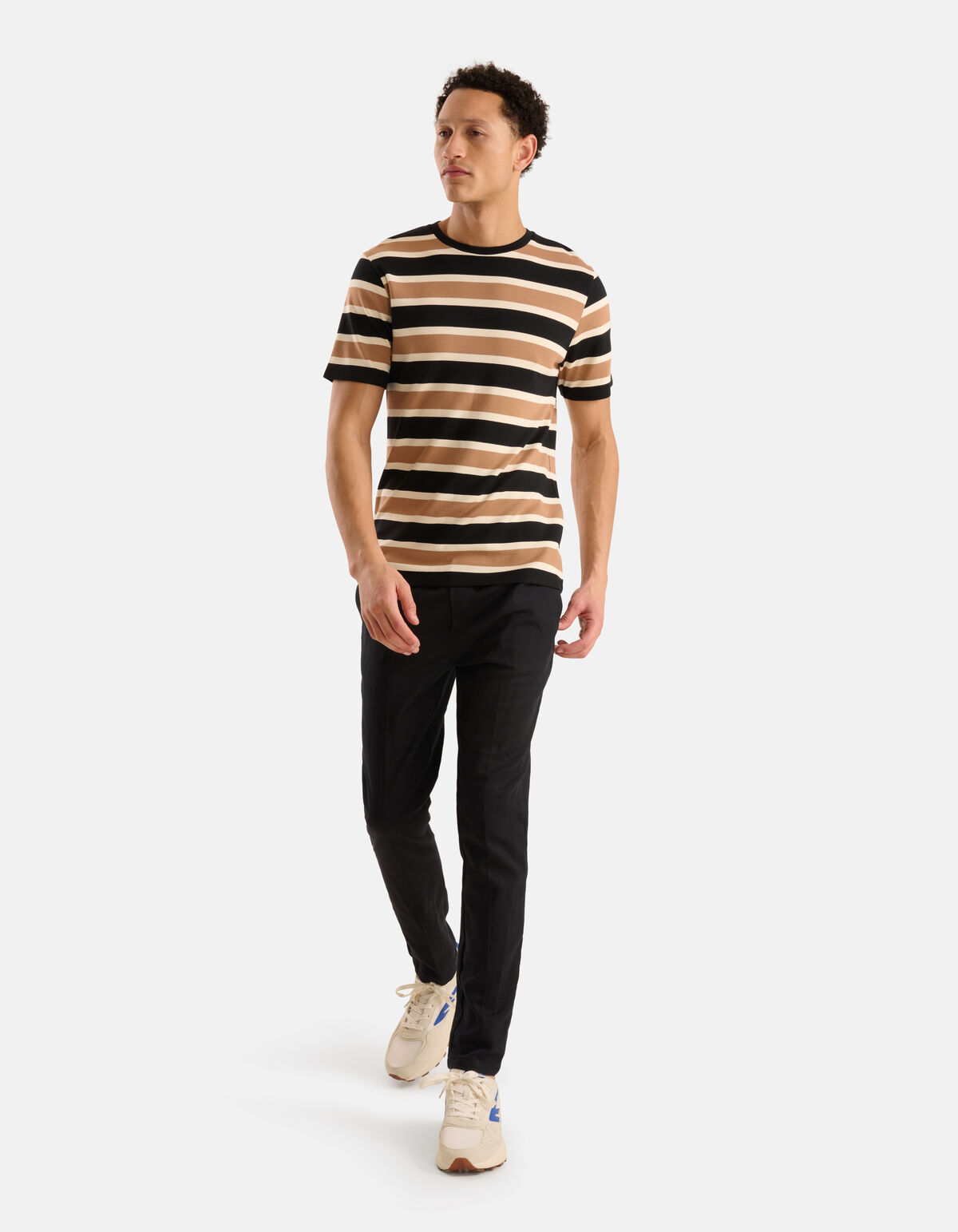 Gestreiftes T-shirt Braun SHOEBY MEN