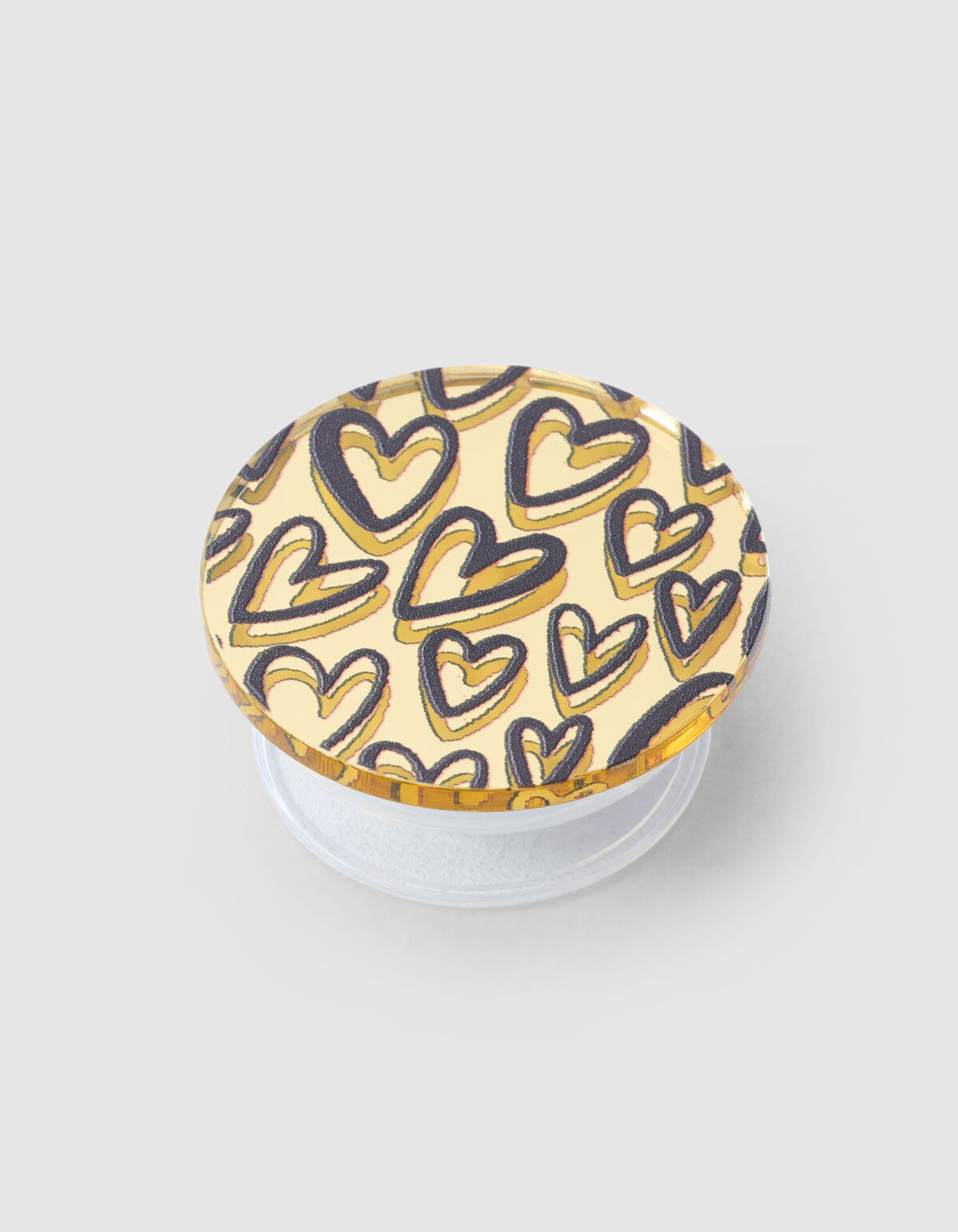 Runder Herz-Telefonhalter Gold SHOEBY ACCESSOIRES