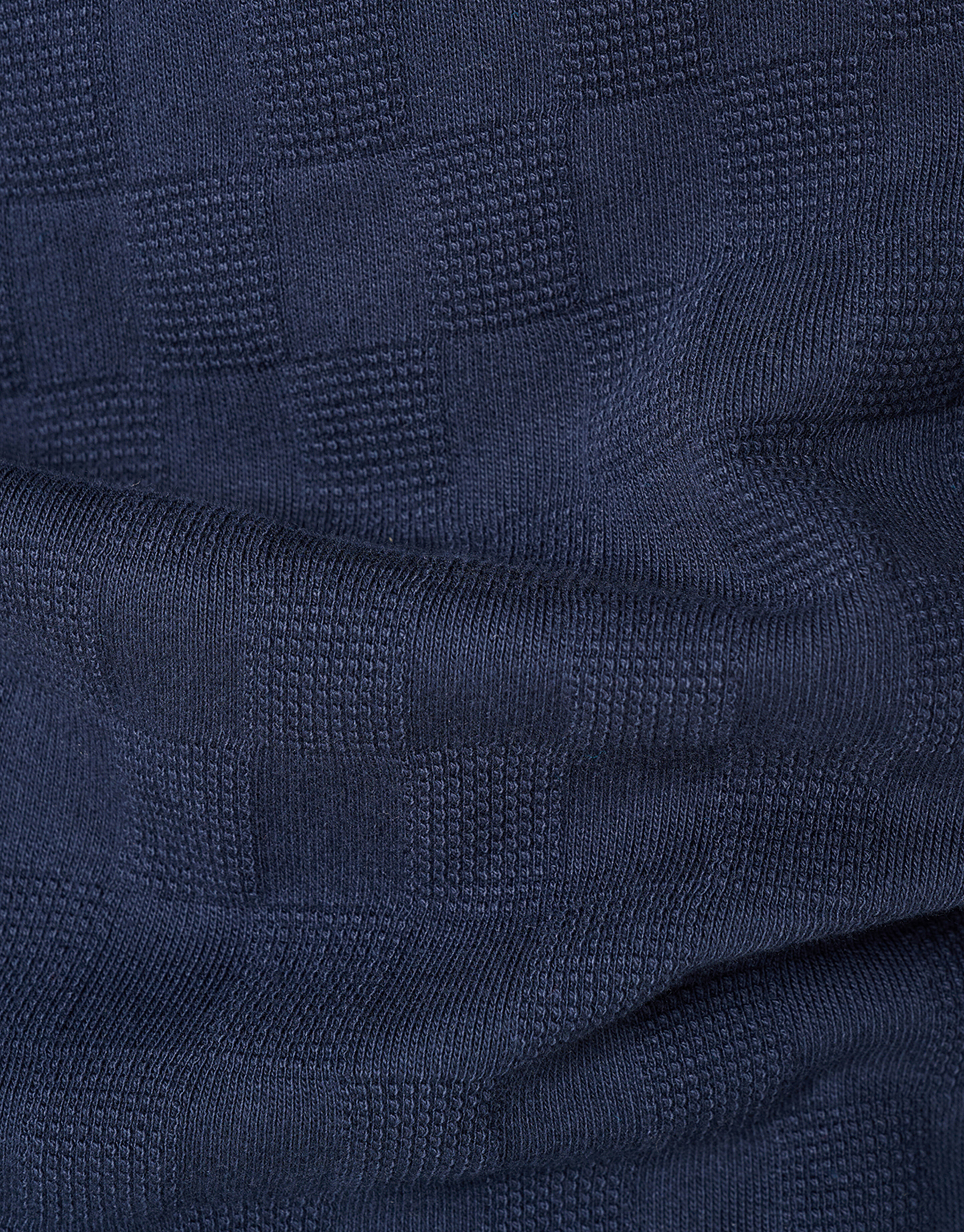 Blocktextur-T-Shirt Dunkelblau SHOEBY MEN