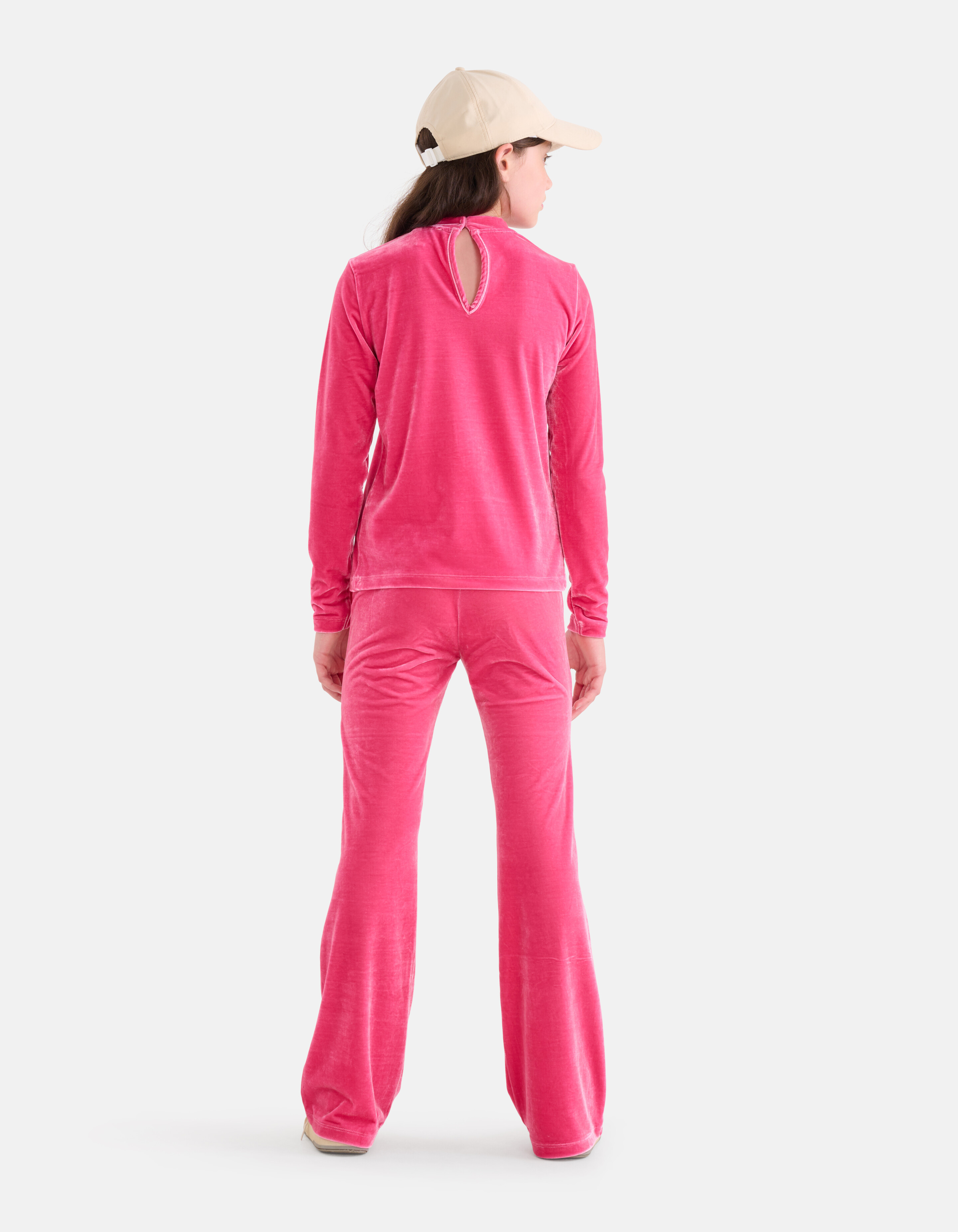 Schlaghose aus Samt Rosa SHOEBY GIRLS