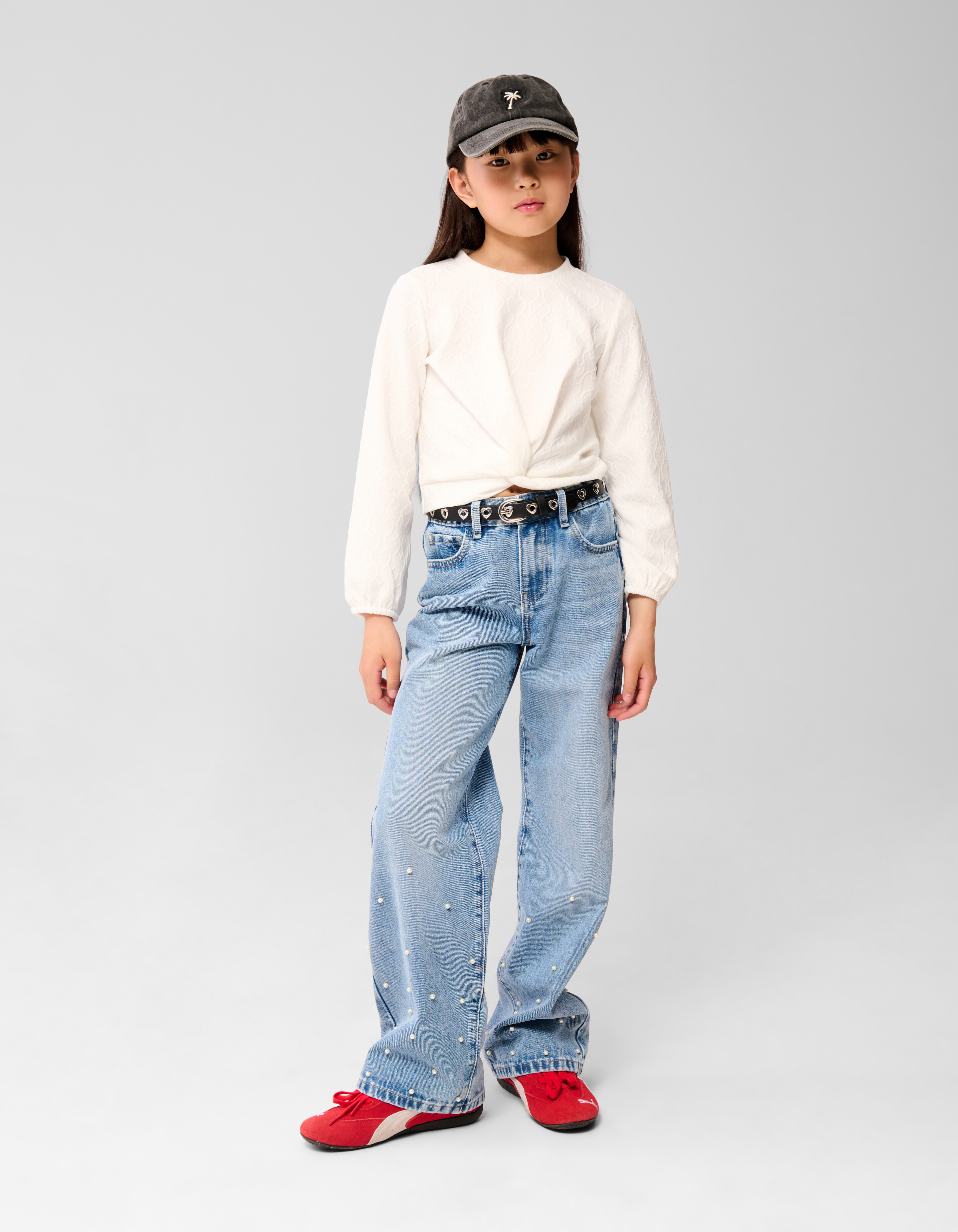 Herz-Wickeltop Off White SHOEBY GIRLS