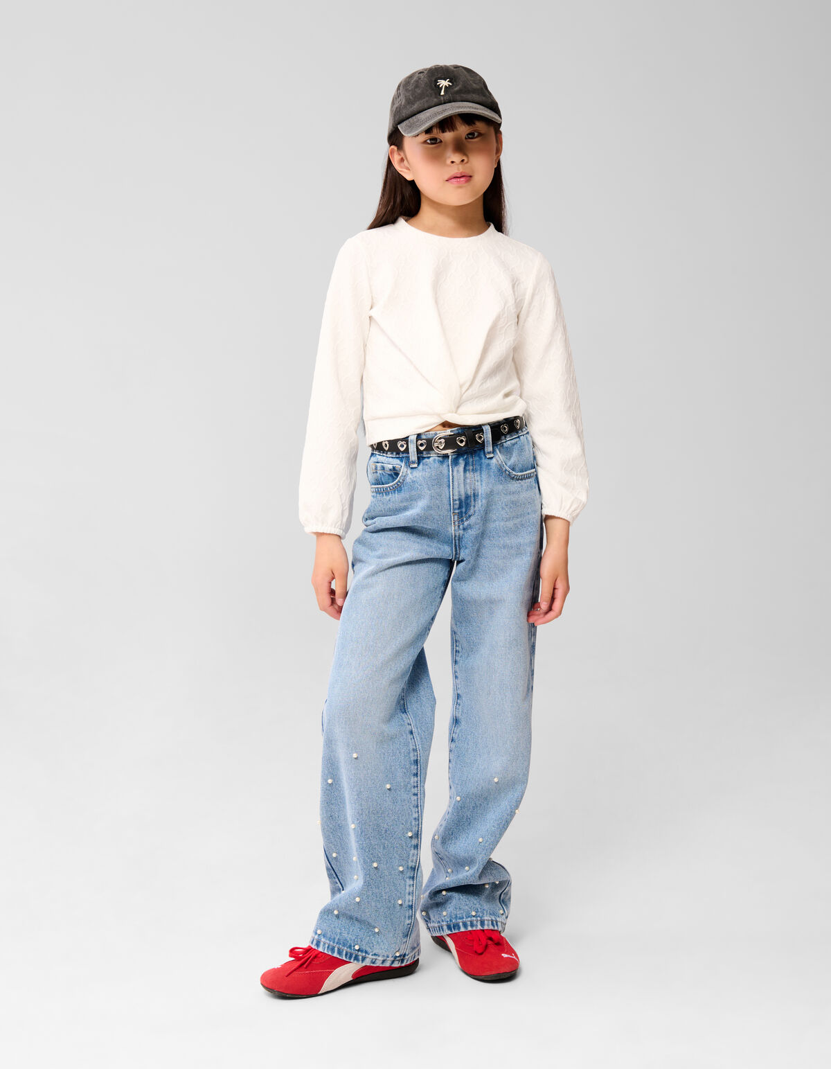 Herz-Wickeltop Off White SHOEBY GIRLS