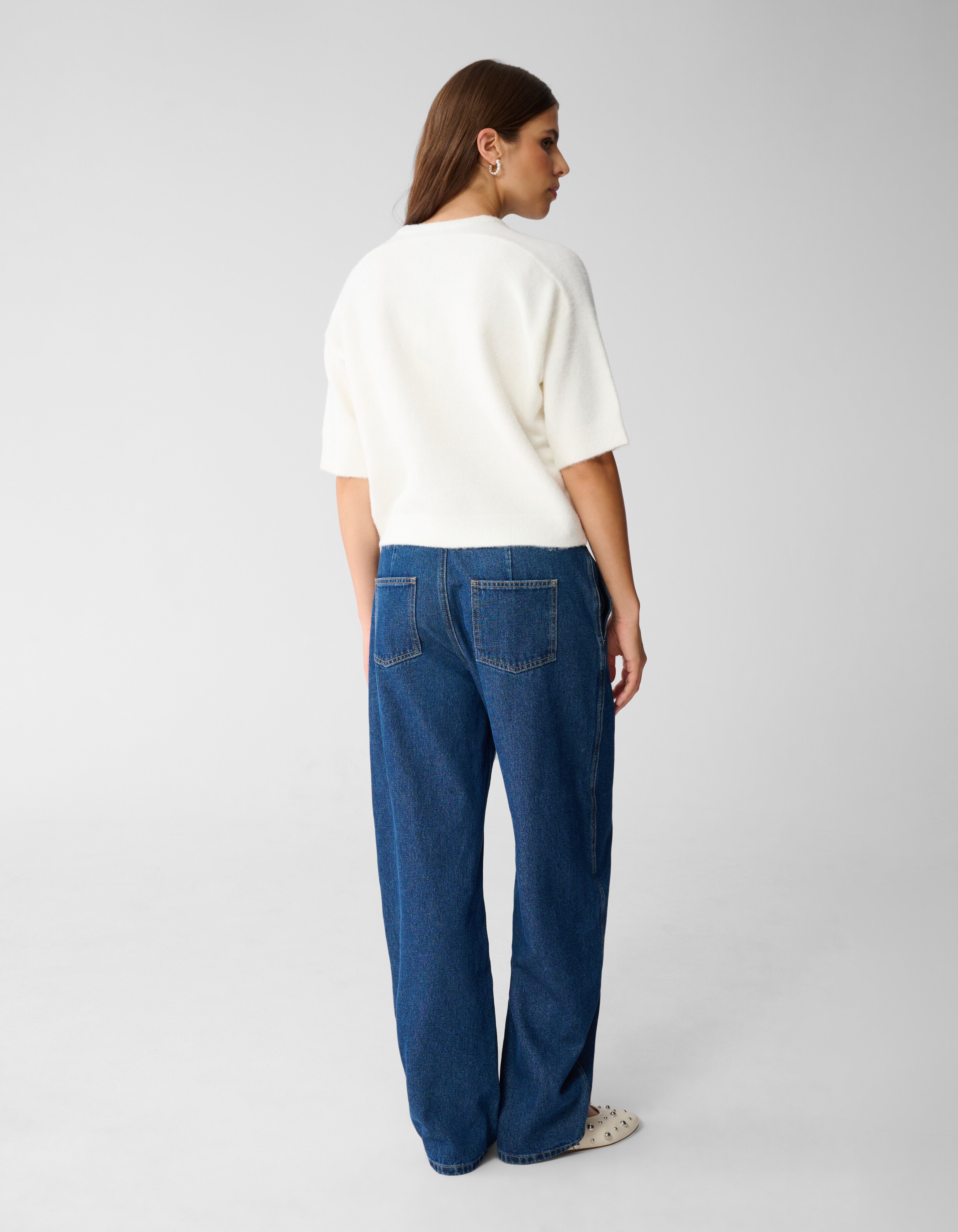 Kurzärmliges Stricktop Off White von Mieke SHOEBY WOMEN