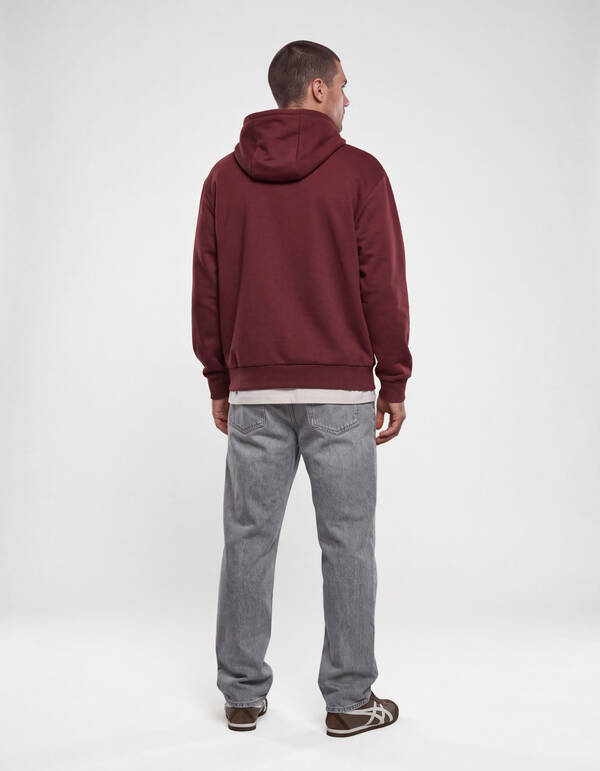 Embroidery Hoodie Dunkelrot SHOEBY MEN