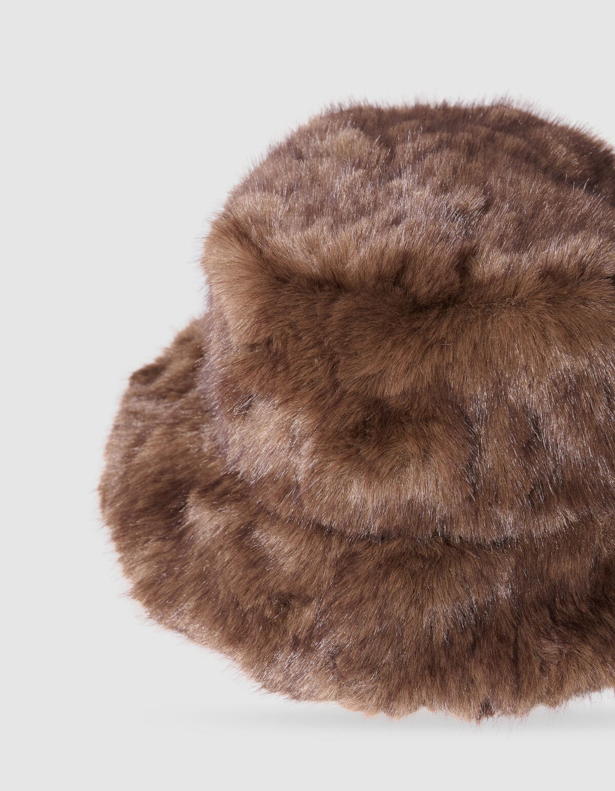 Faux Fur Bucket Hat Braun SHOEBY ACCESSOIRES