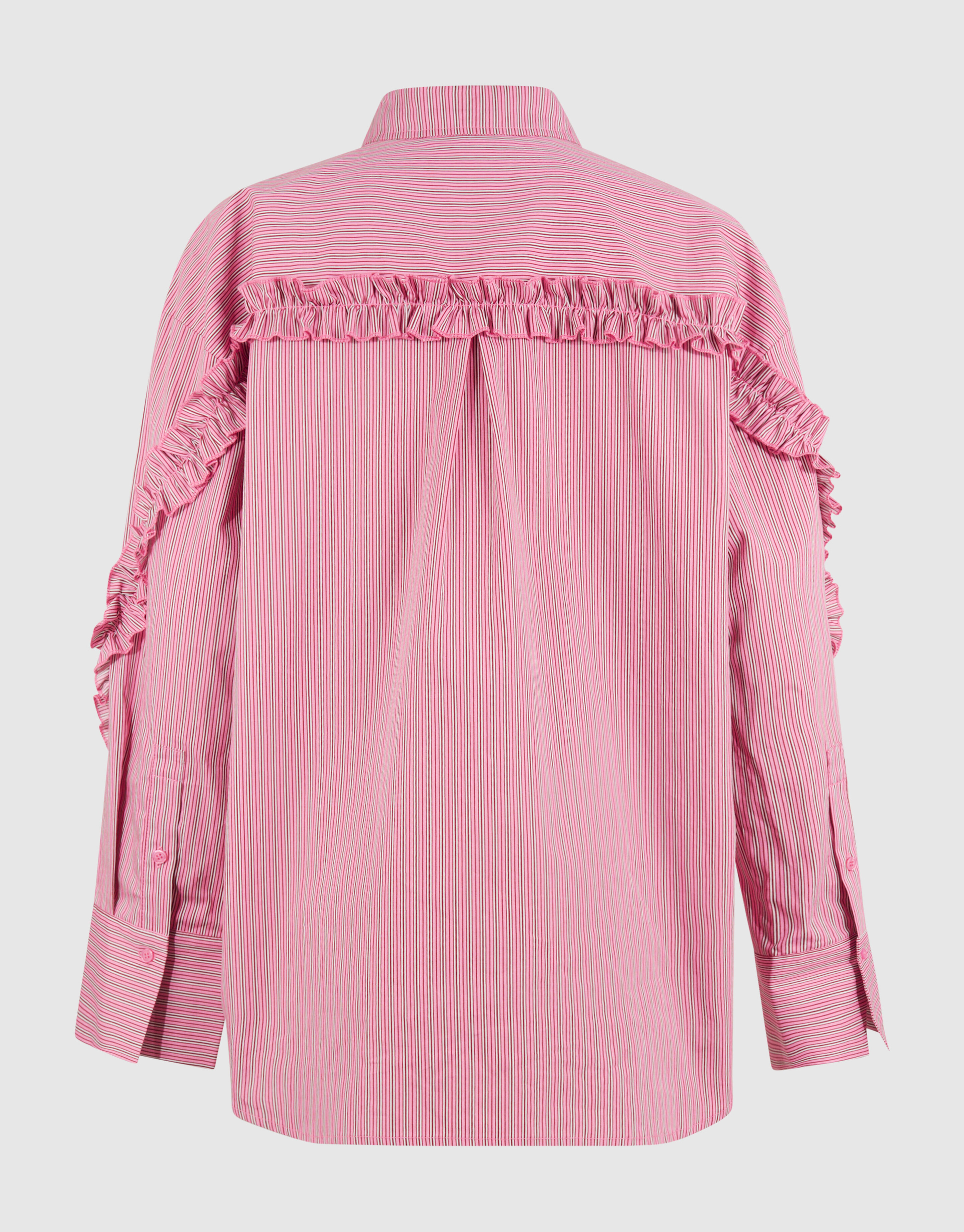 Oversized-Bluse mit Nadelstreifenmuster und Blumen SHOEBY WOMEN