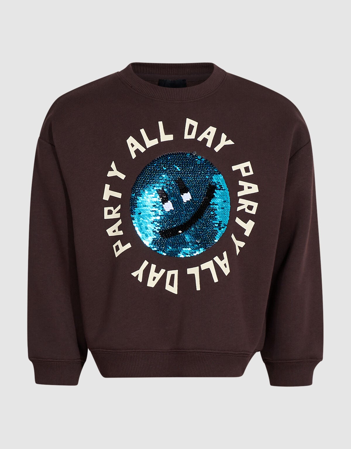 Party Smiley Sweatshirt Dunkelbraun SHOEBY BOYS