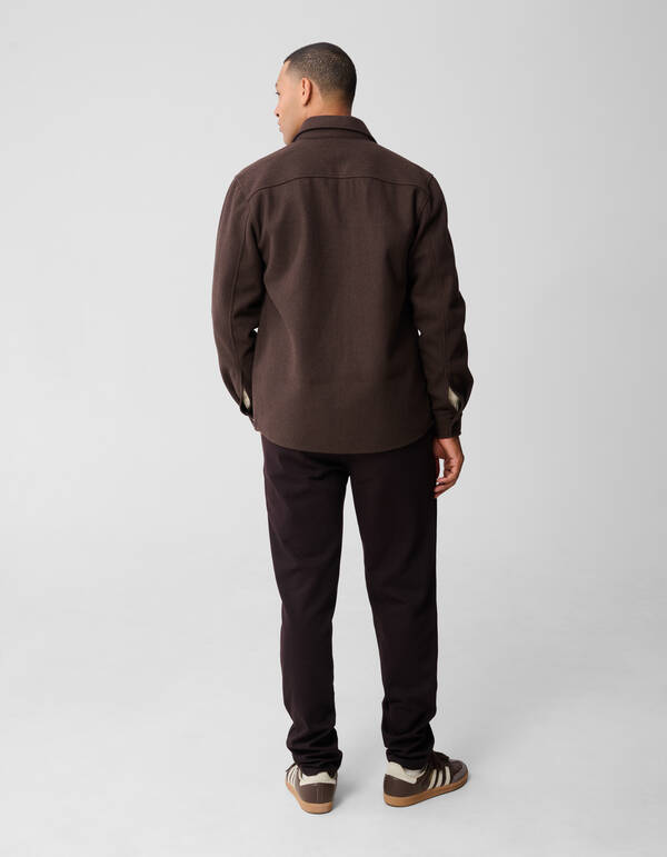 Soft Zip Overshirt Dunkelbraun SHOEBY MEN