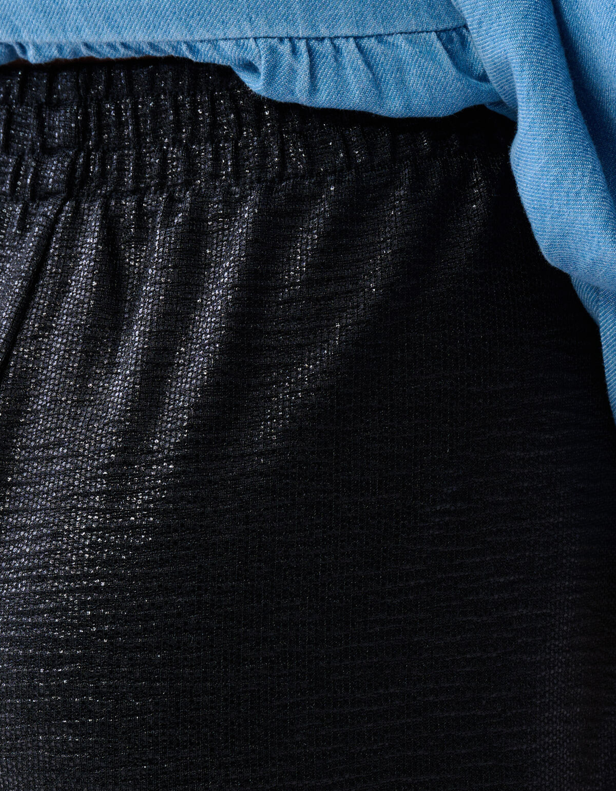 Metallische Hose mit weitem Bein Schwarz SHOEBY GIRLS