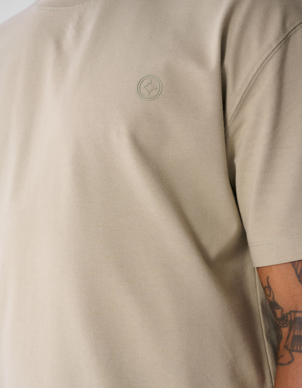 Twill-Grafik-T-Shirt Hellgr&uuml;n SHOEBY MEN