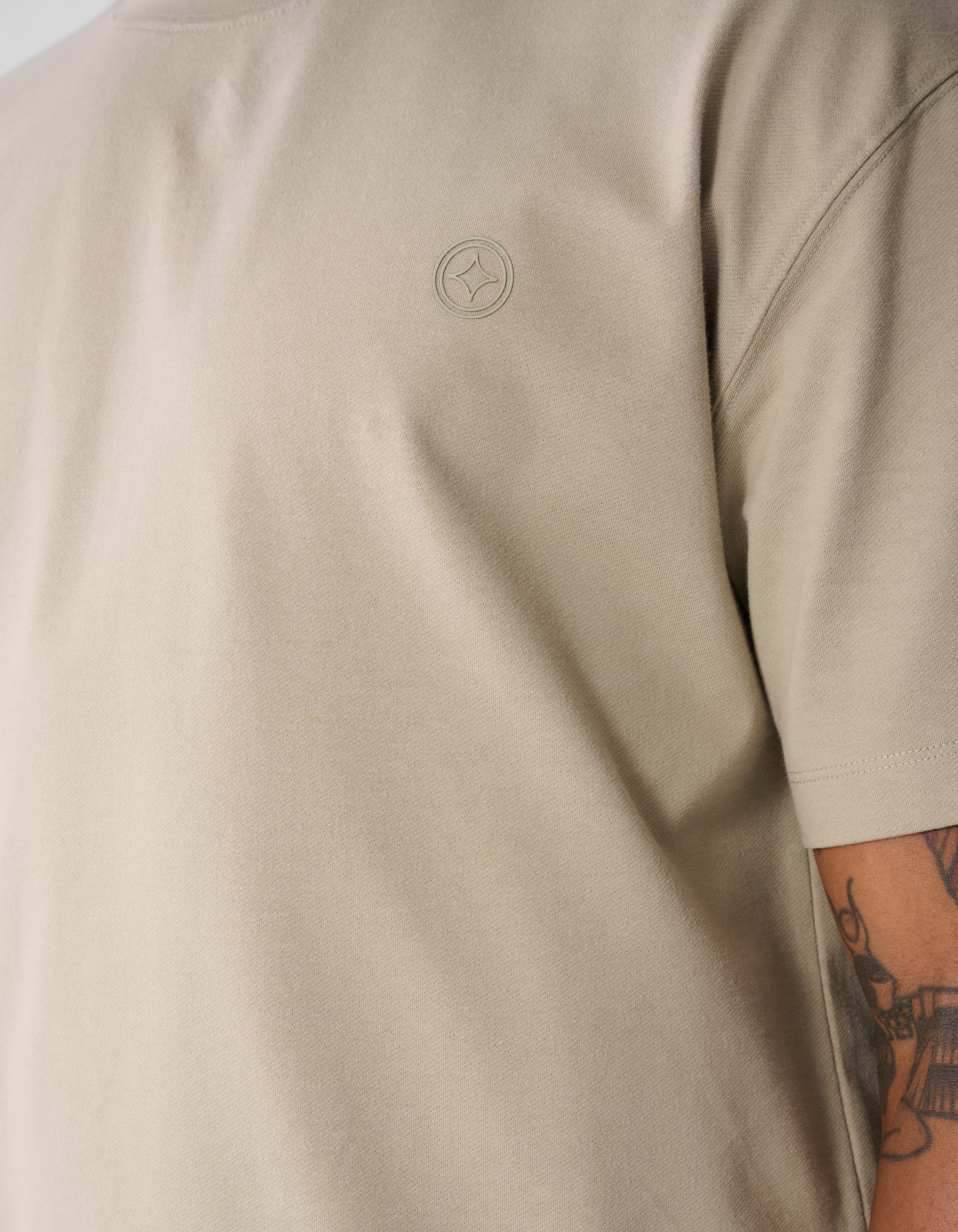 Twill-Grafik-T-Shirt Hellgr&uuml;n SHOEBY MEN