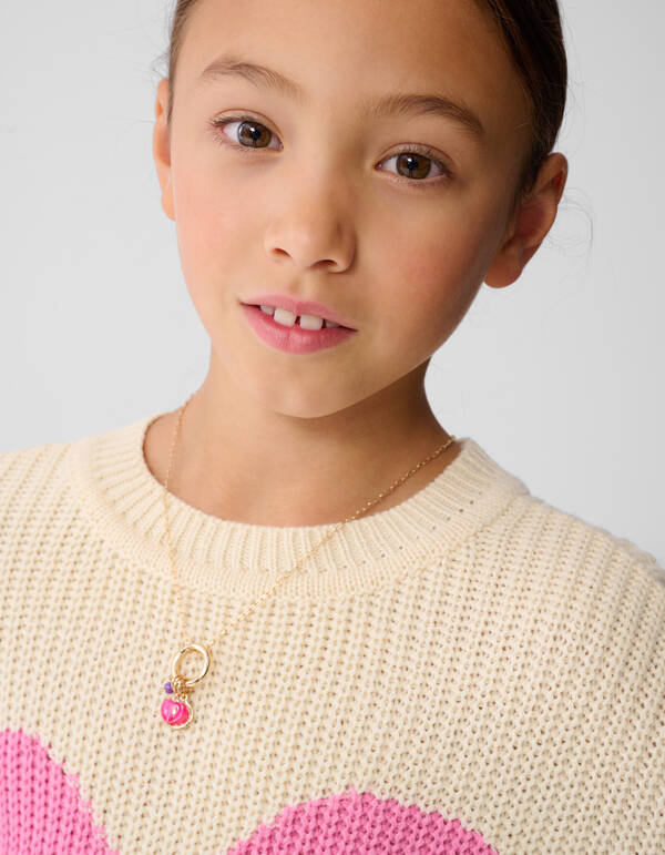 Pullover mit großem Herz Sand SHOEBY GIRLS