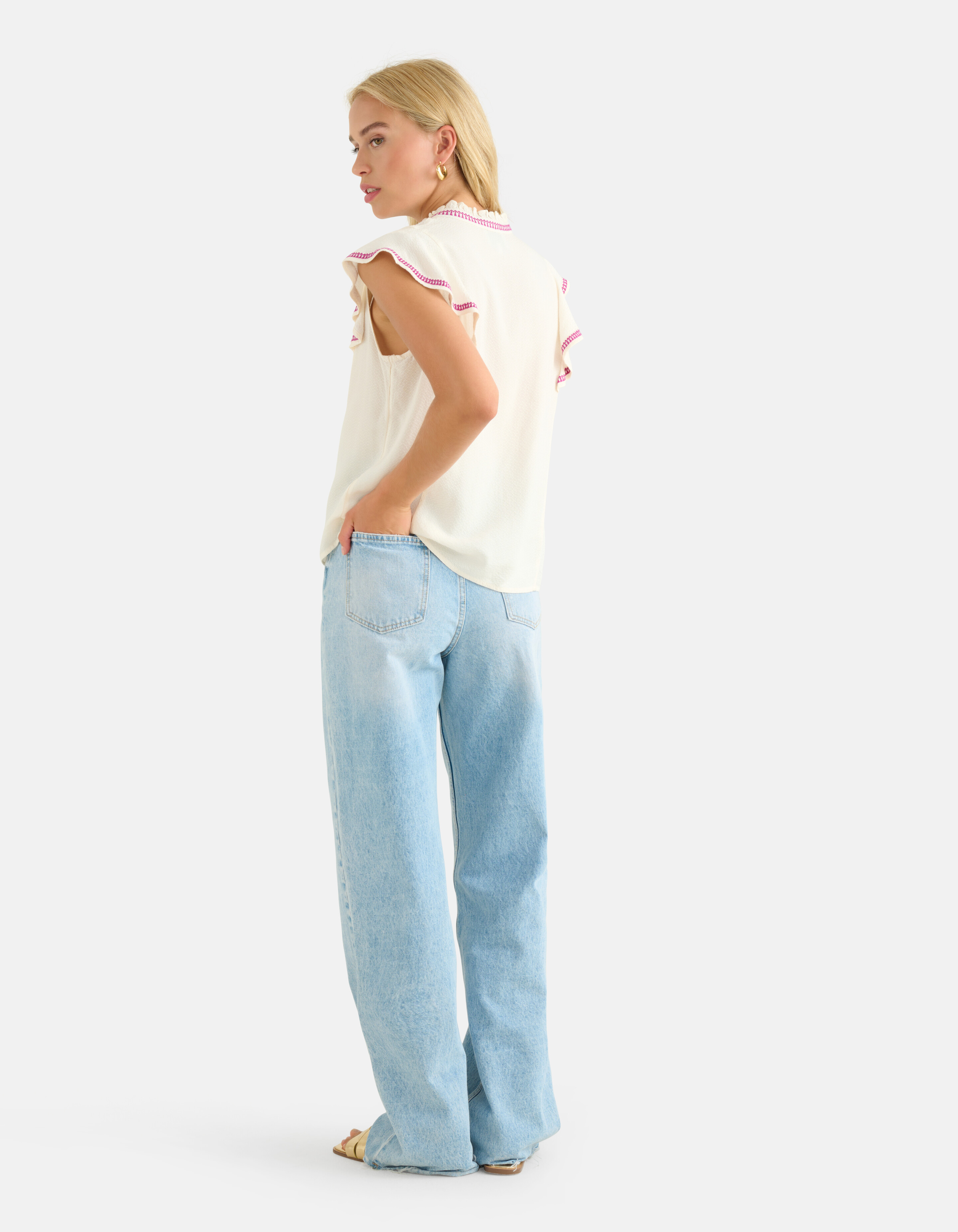Besticktes Top Off White SHOEBY WOMEN