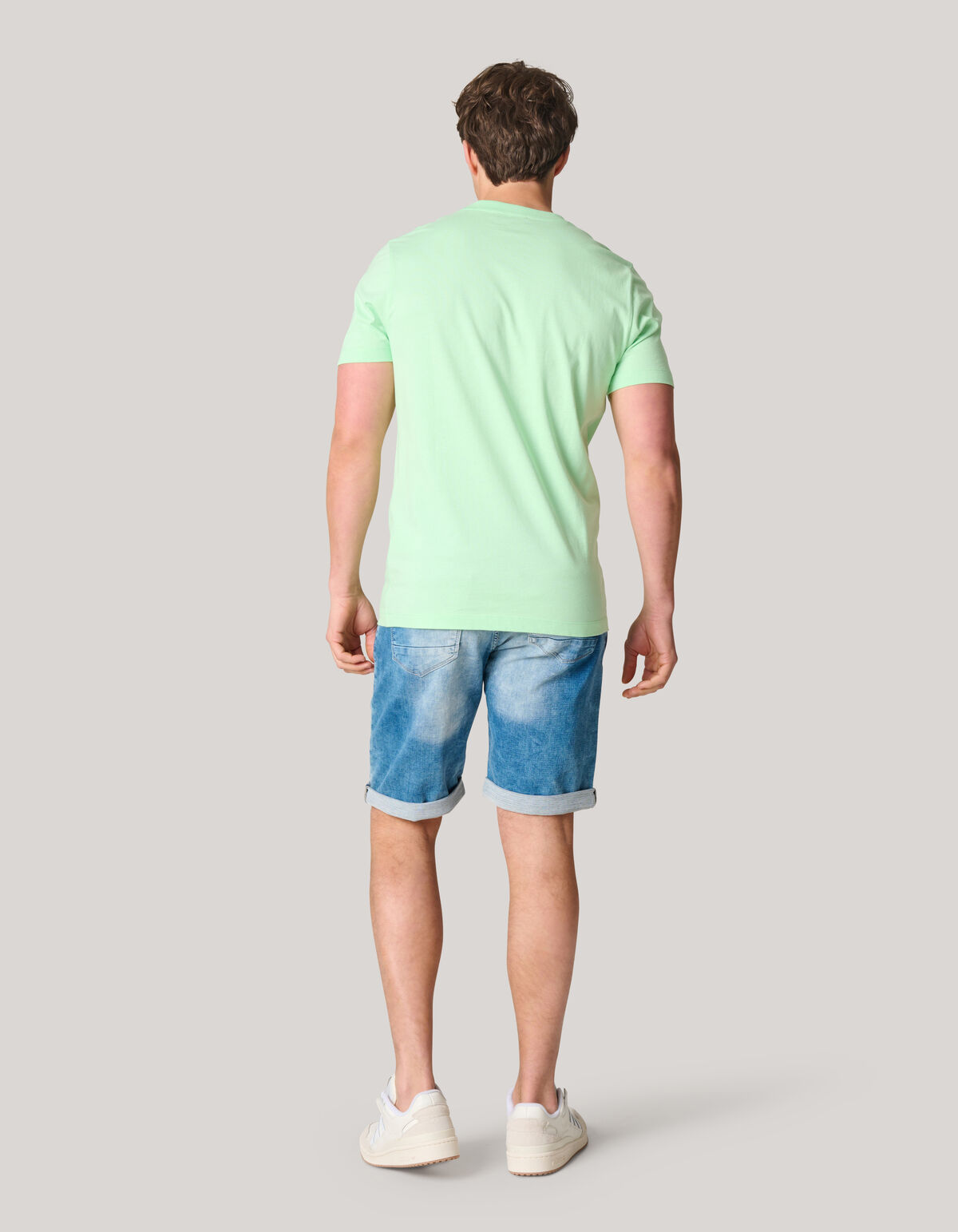 Kunst-T-Shirt Hellgrün SHOEBY MEN