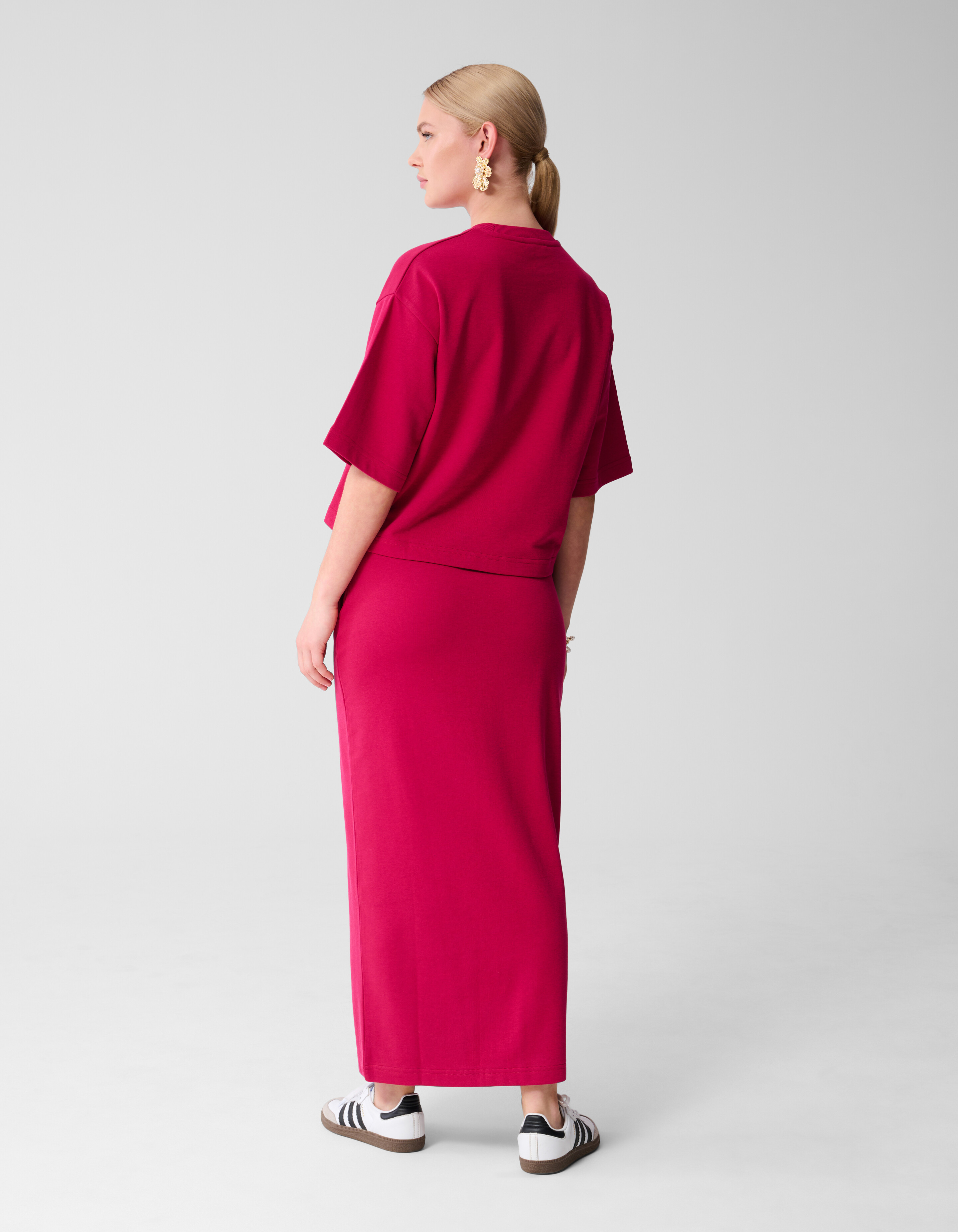 Übergroßes Sweat-T-Shirt Roze/Rood SHOEBY WOMEN