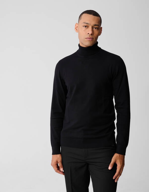 Strickpullover mit Rollkragen Schwarz SHOEBY MEN