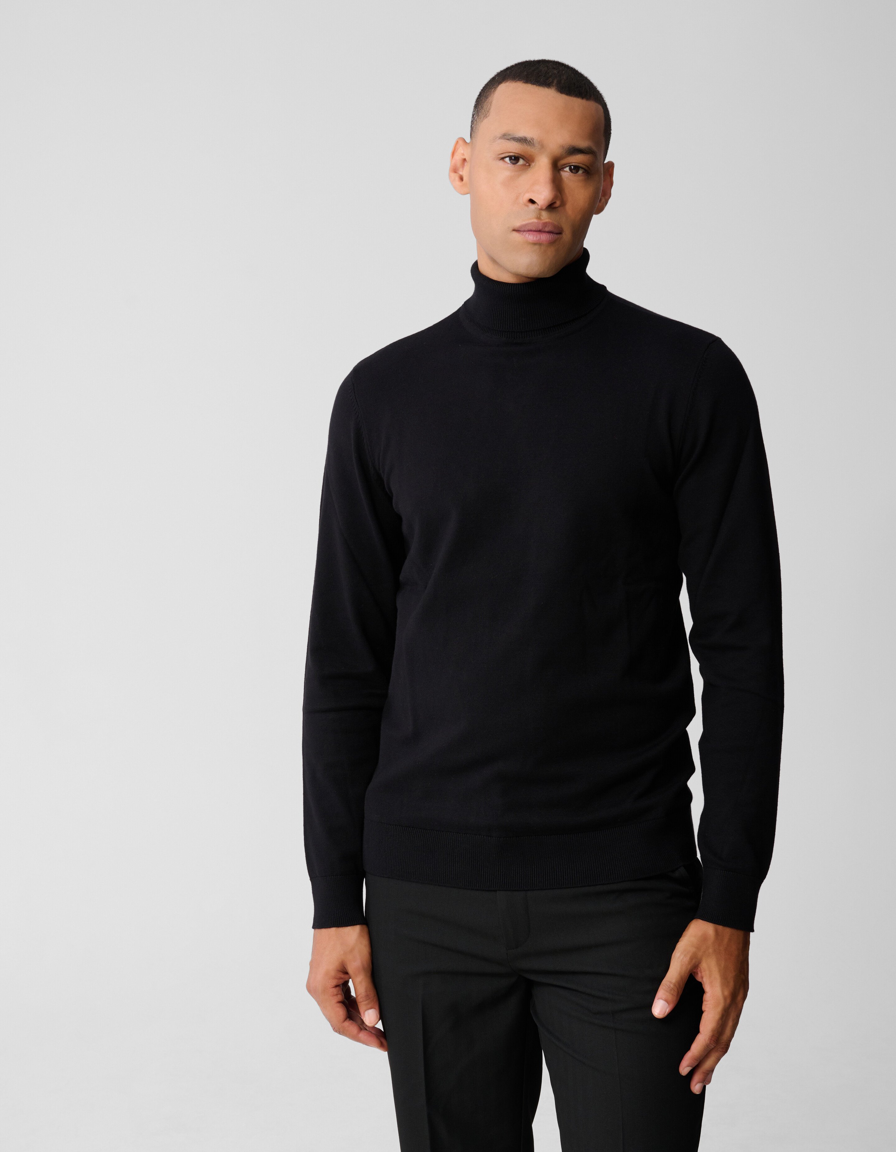 Strickpullover mit Rollkragen Schwarz SHOEBY MEN