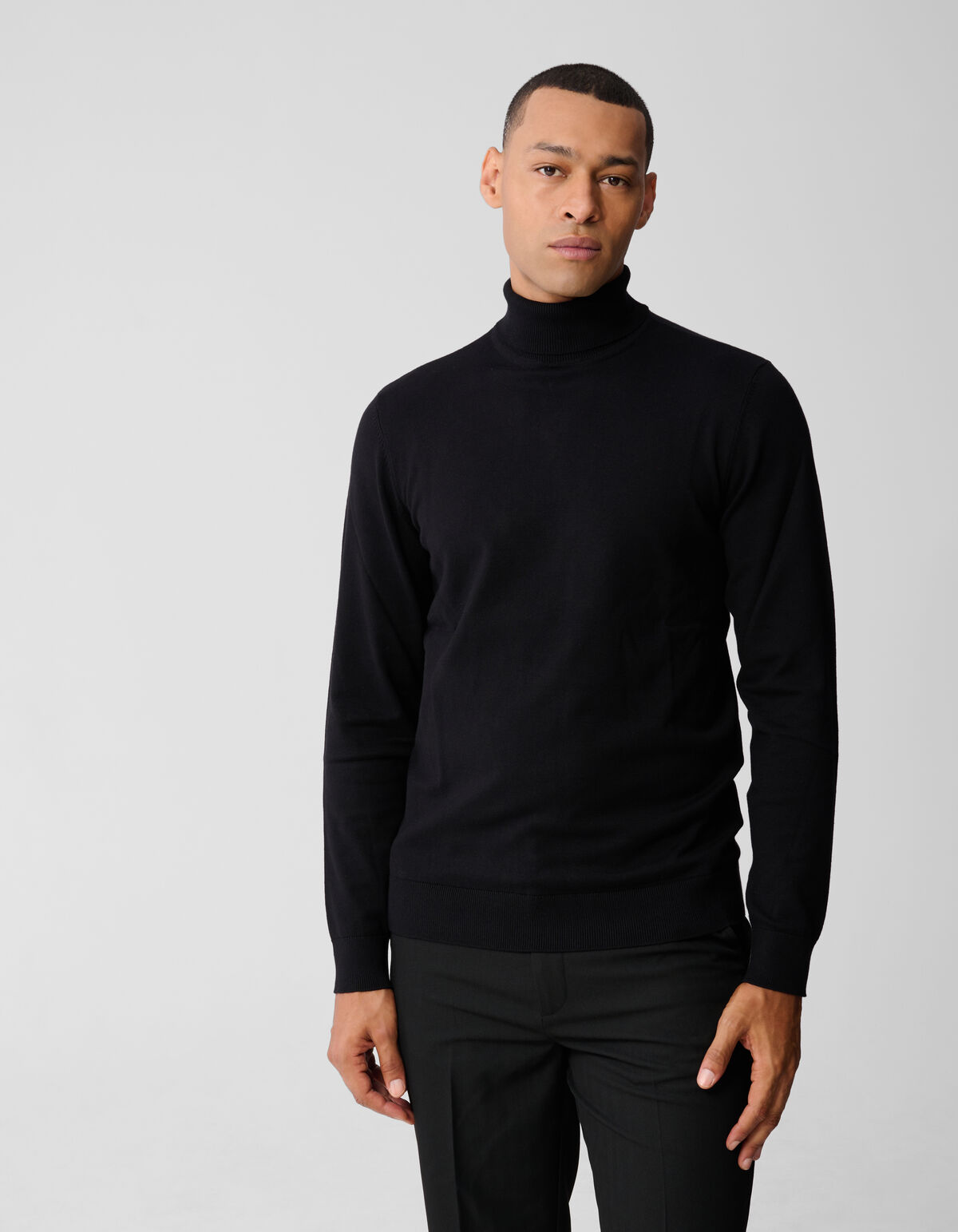 Strickpullover mit Rollkragen Schwarz SHOEBY MEN