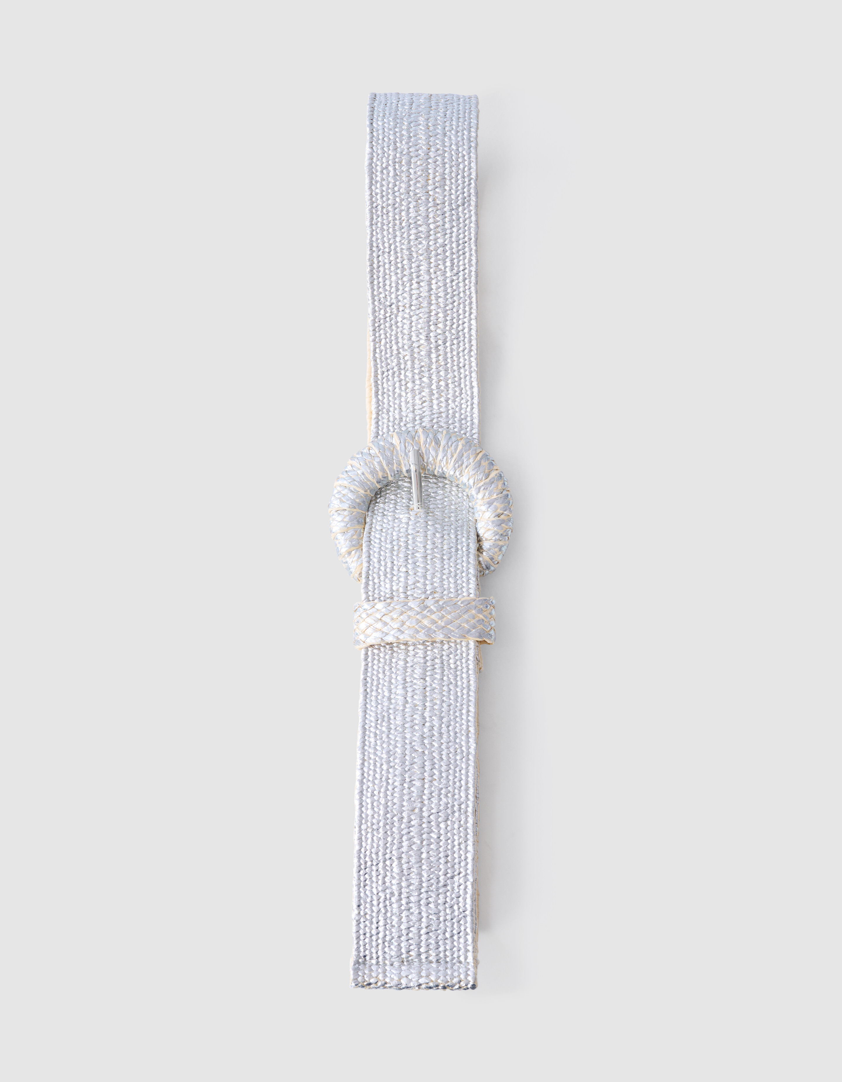 Raffia Gürtel Silber SHOEBY ACCESSOIRES