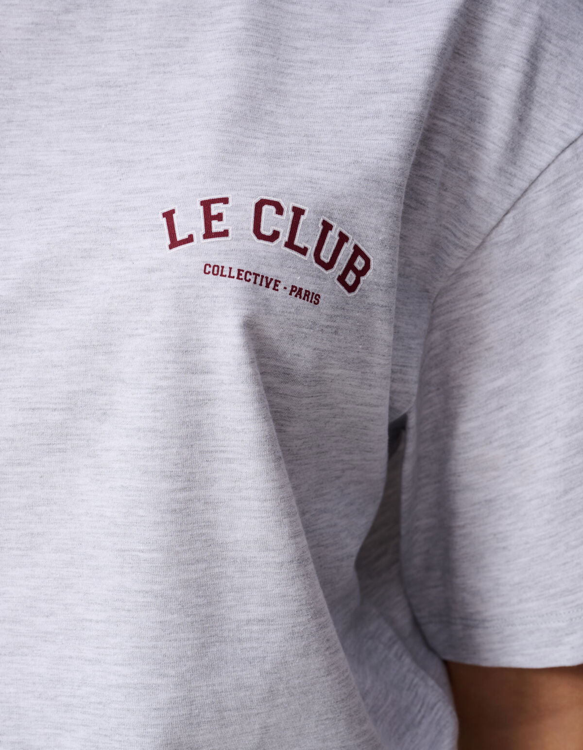 Übergroßes Le Club Artwork T-shirt Hellgrau SHOEBY WOMEN