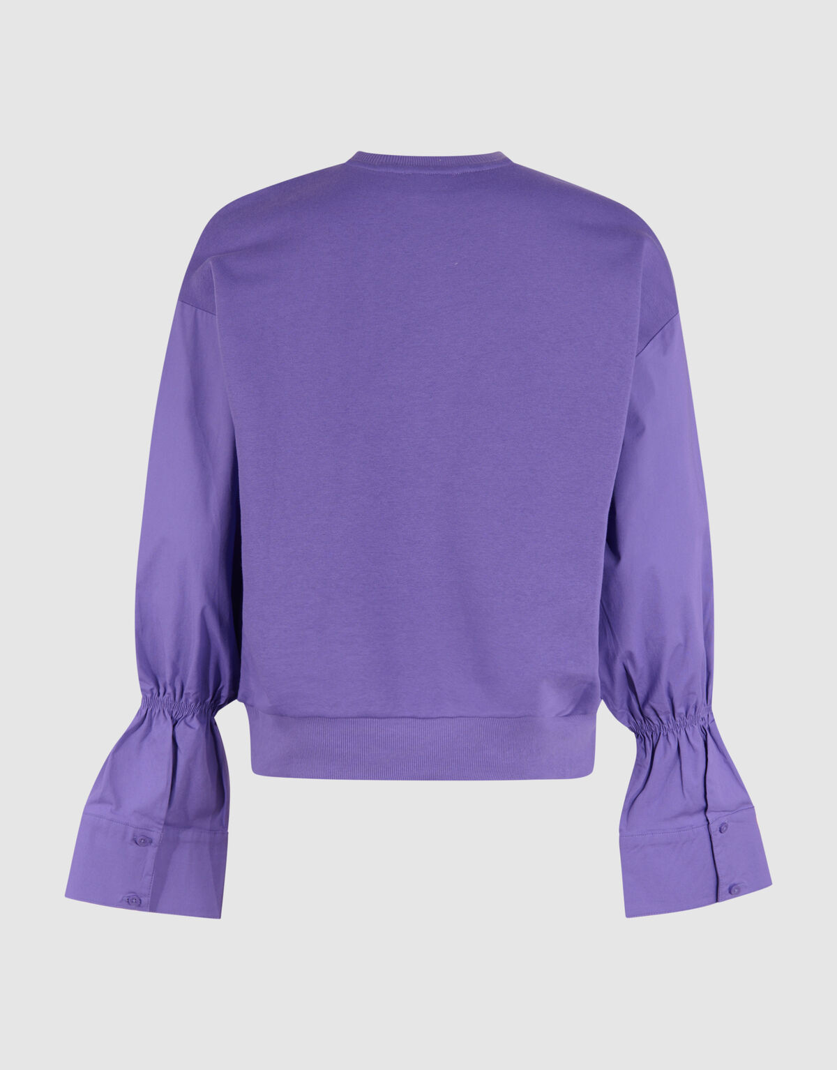 Pullover mit Popeline-Ärmeln Lila SHOEBY WOMEN