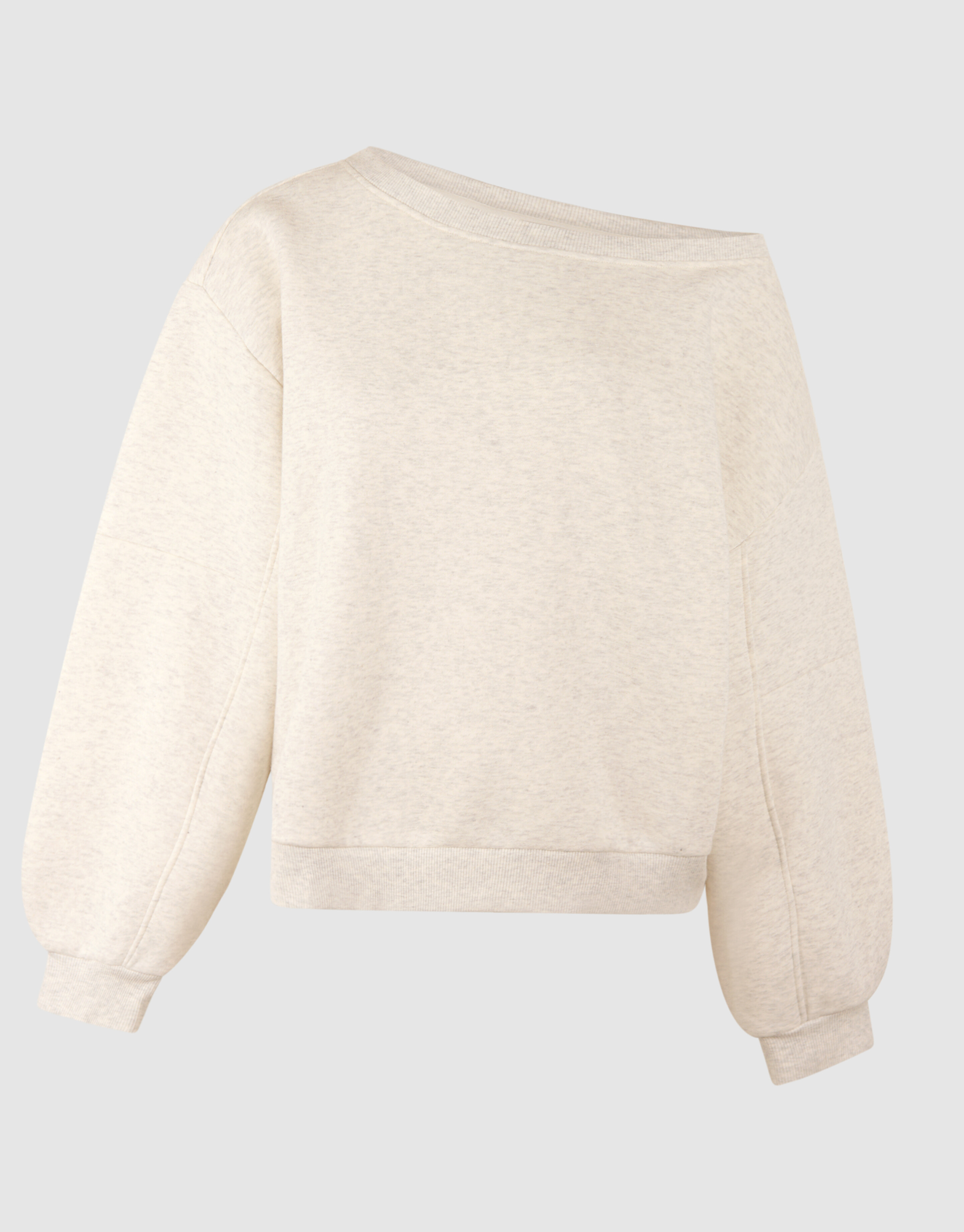 Oversized Off Shoulder Sweater Hellgrau SHOEBY WOMEN