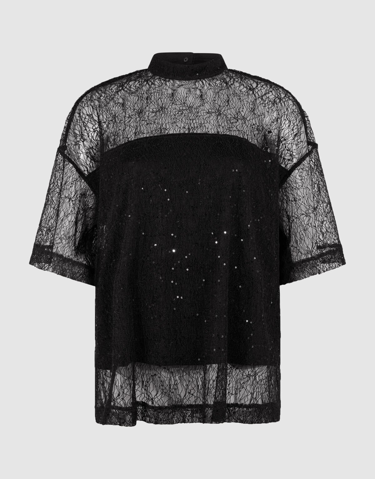 Kanten T-Shirt Schwarz SHOEBY WOMEN