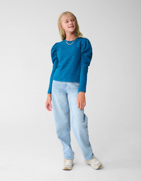 Herz-Puff-Top Blau SHOEBY GIRLS