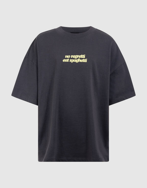 Spaghetti Artwork T-Shirt Dunkelgrau SHOEBY BOYS