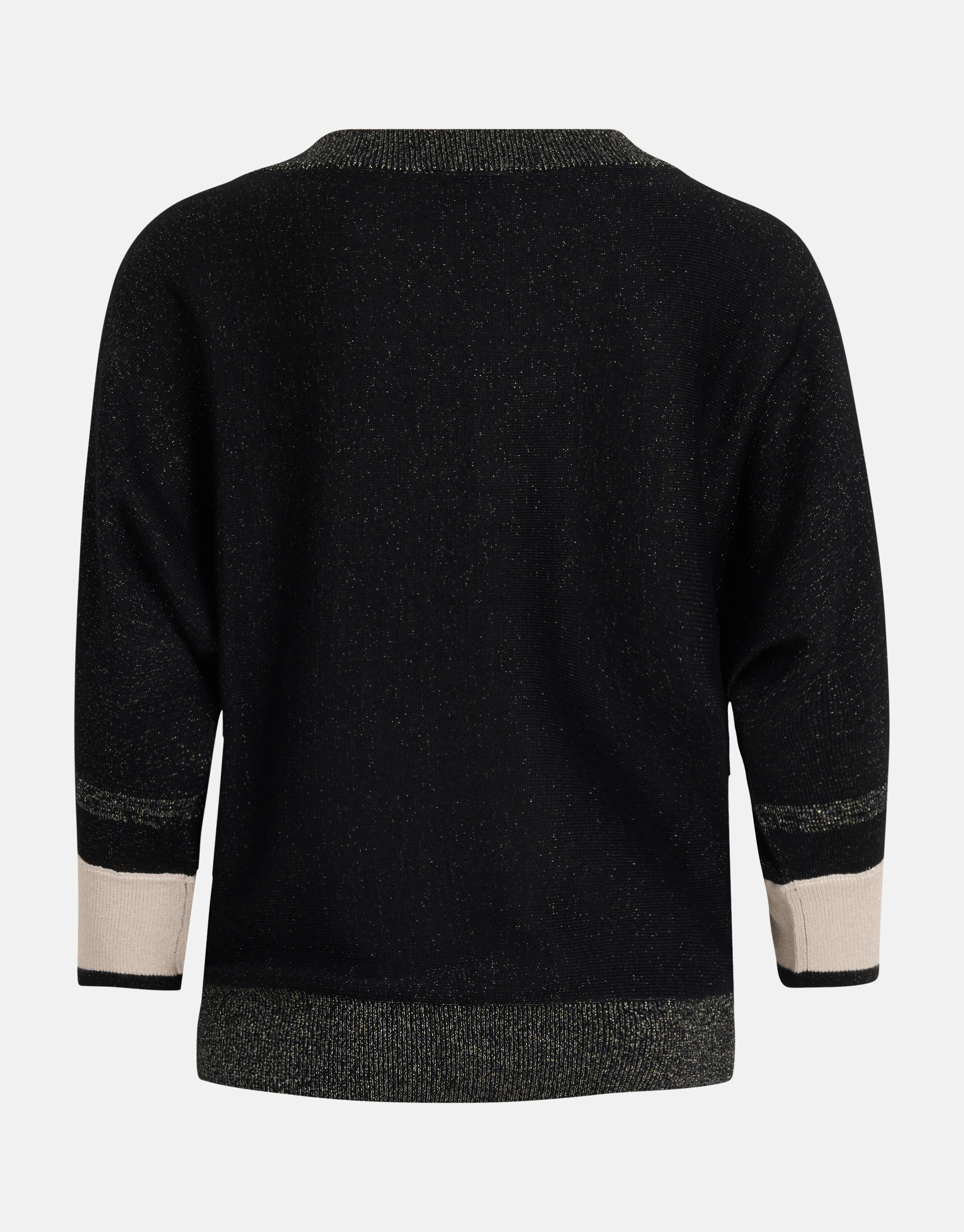 Colourblock Fledermausärmel Pullover Schwarz von M SHOEBY WOMEN