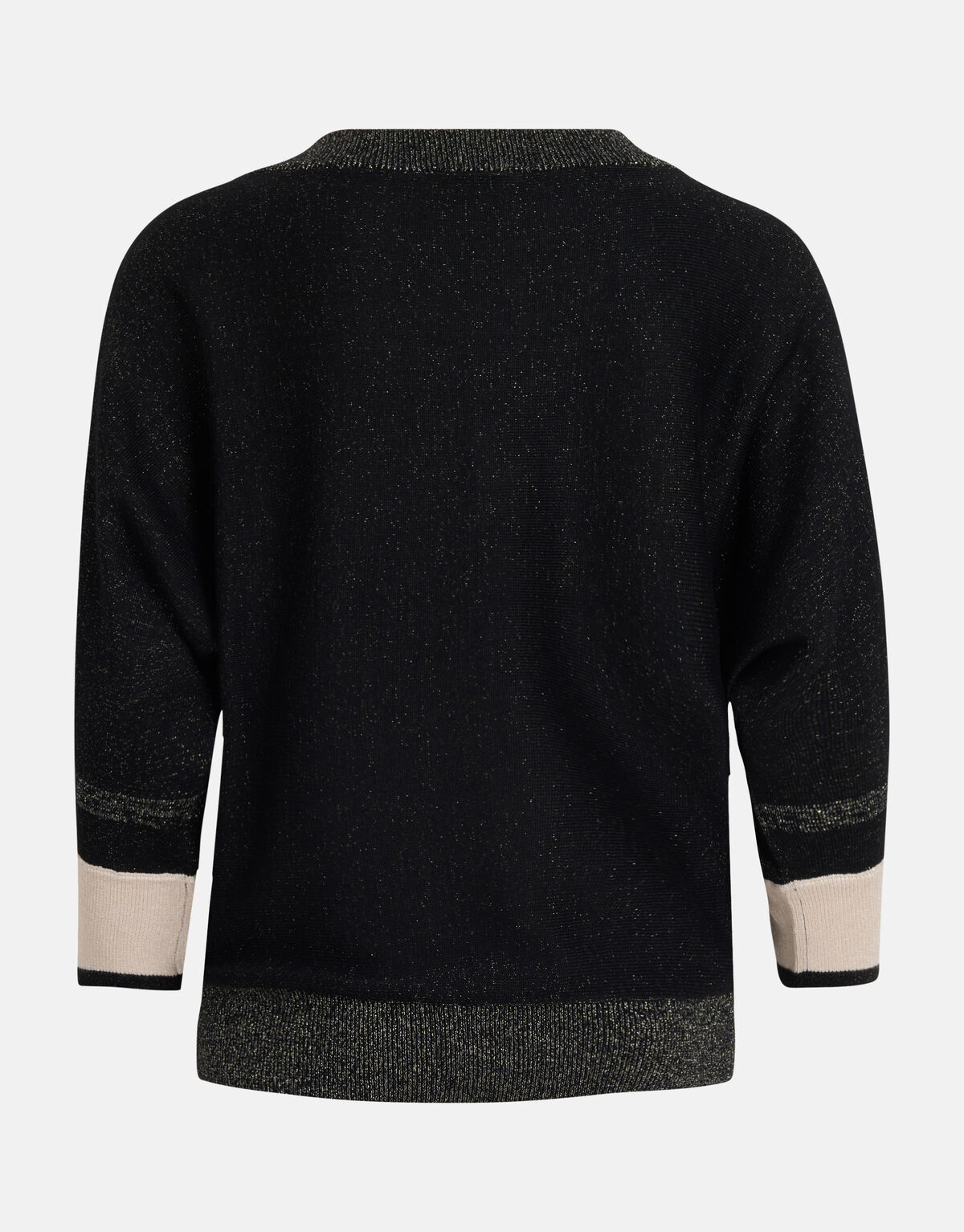 Colourblock Fledermausärmel Pullover Schwarz von M SHOEBY WOMEN