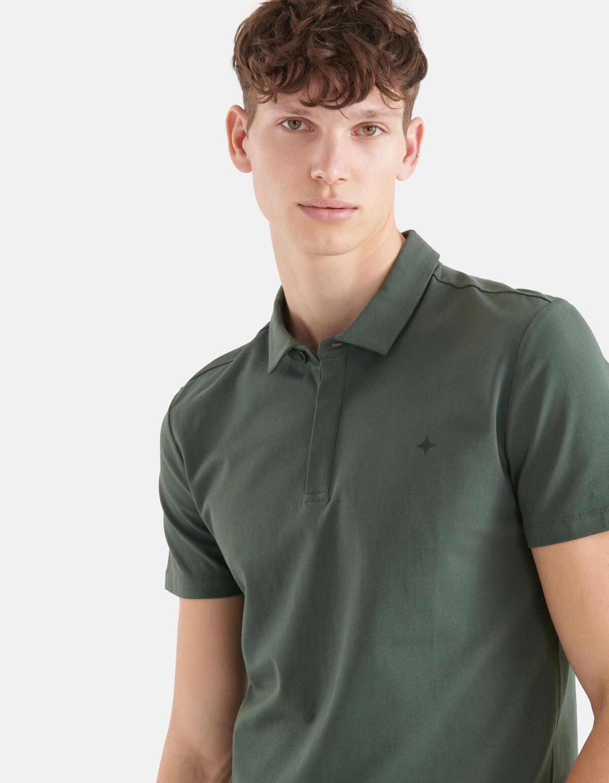 Jersey Poloshirt Dunkelgrün SHOEBY MEN
