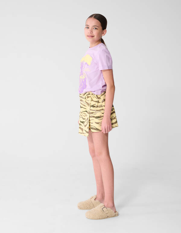 Tiger Denim Skort Hellgelb SHOEBY GIRLS