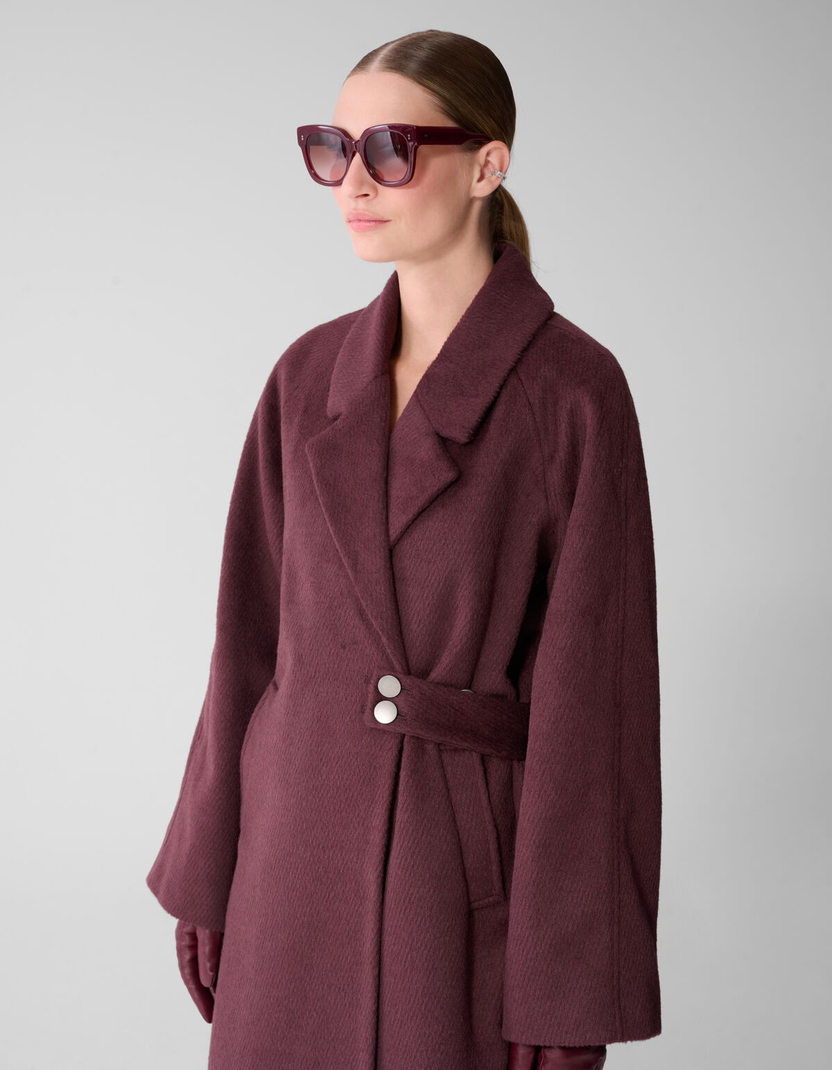 Lange Wollmantel Dunkelrot By Mieke SHOEBY WOMEN