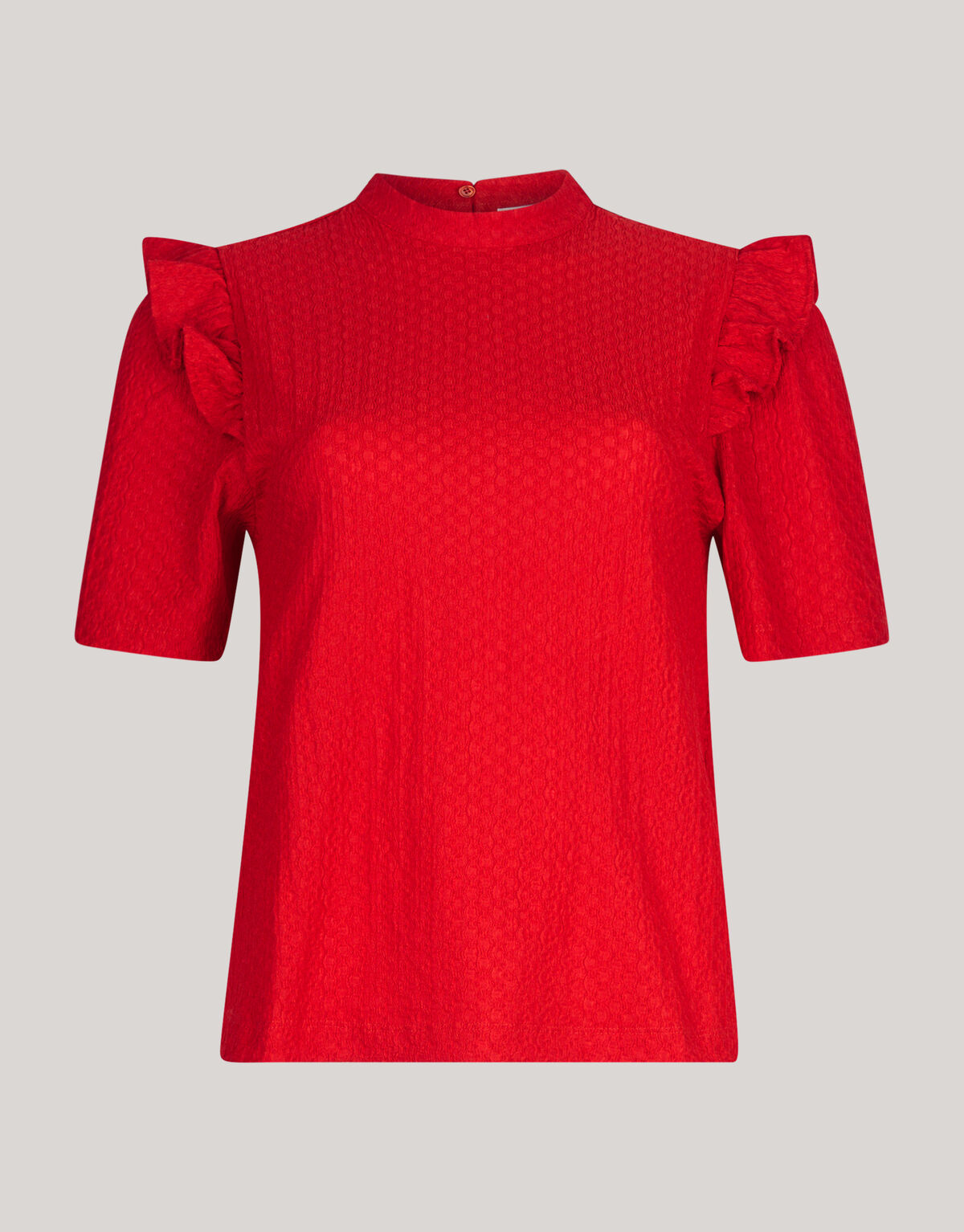 Crinkle Rüschen Top Rot SHOEBY WOMEN