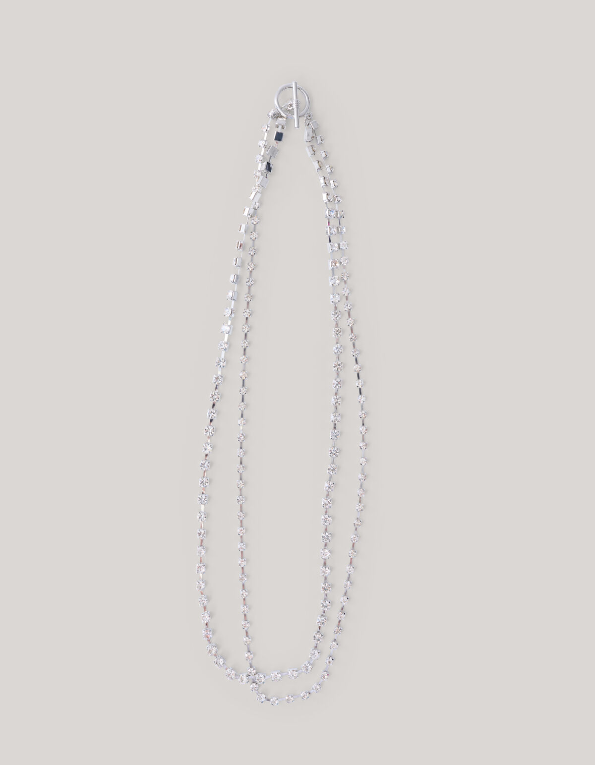 Doppelte Halskette Silber SHOEBY ACCESSOIRES