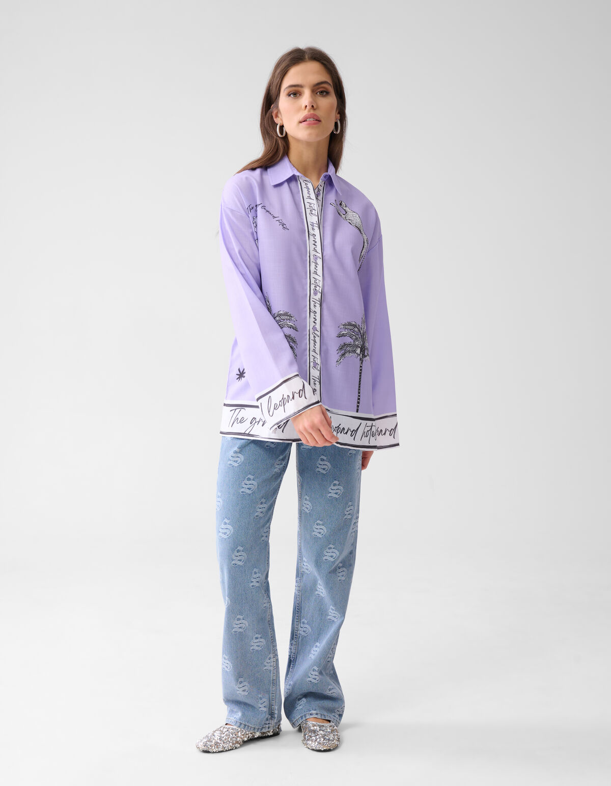 Bedruckte Bluse Lila SHOEBY WOMEN