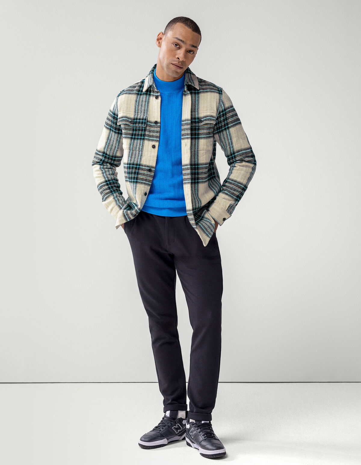 Textur Pullover Blau SHOEBY MEN