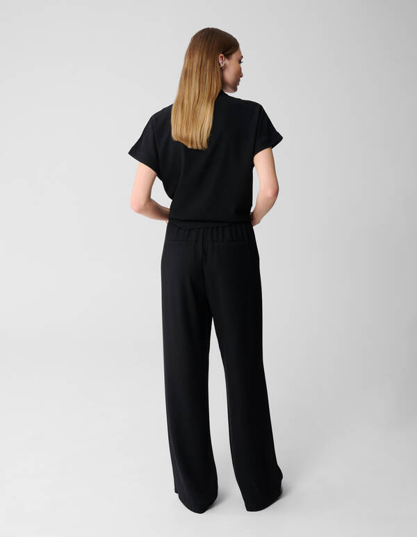 Schwarzer Glitzer-Hose mit weitem Bein SHOEBY WOMEN