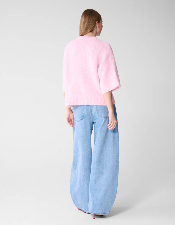 Flauschiges Kurzarmoberteil Rosa SHOEBY WOMEN