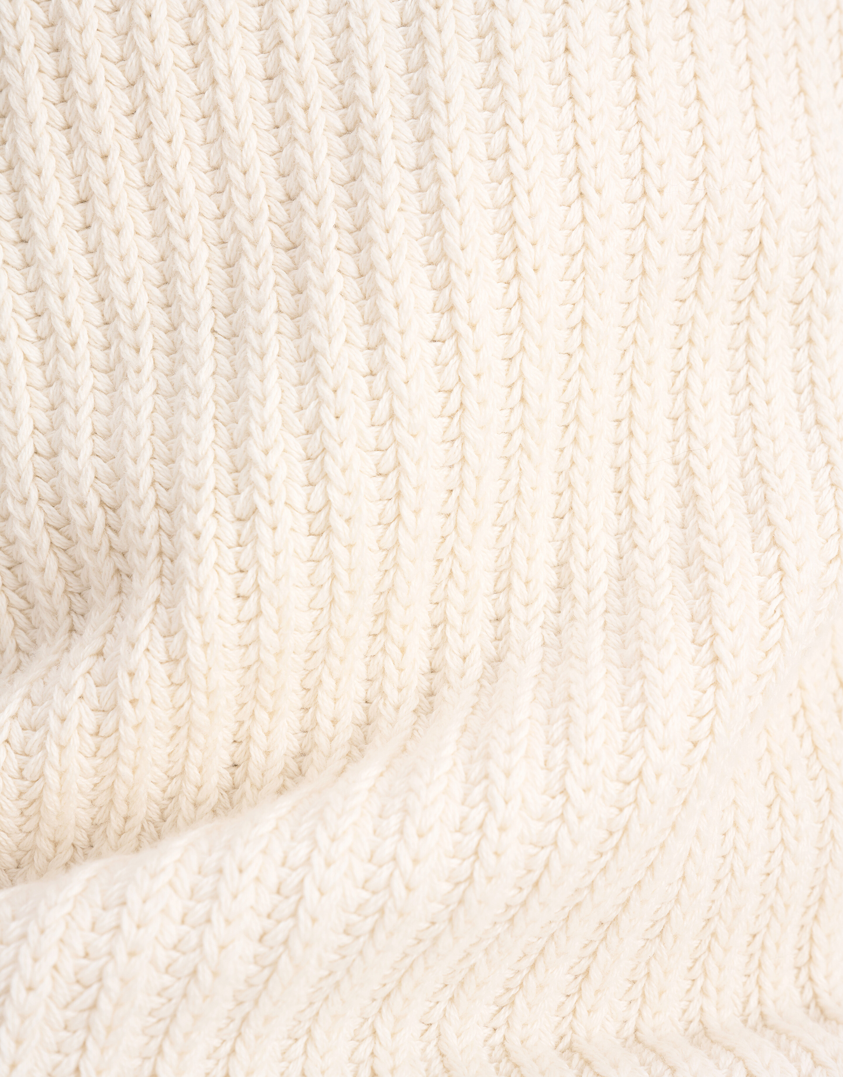 Grobgestrickter Pullover Off White SHOEBY MEN